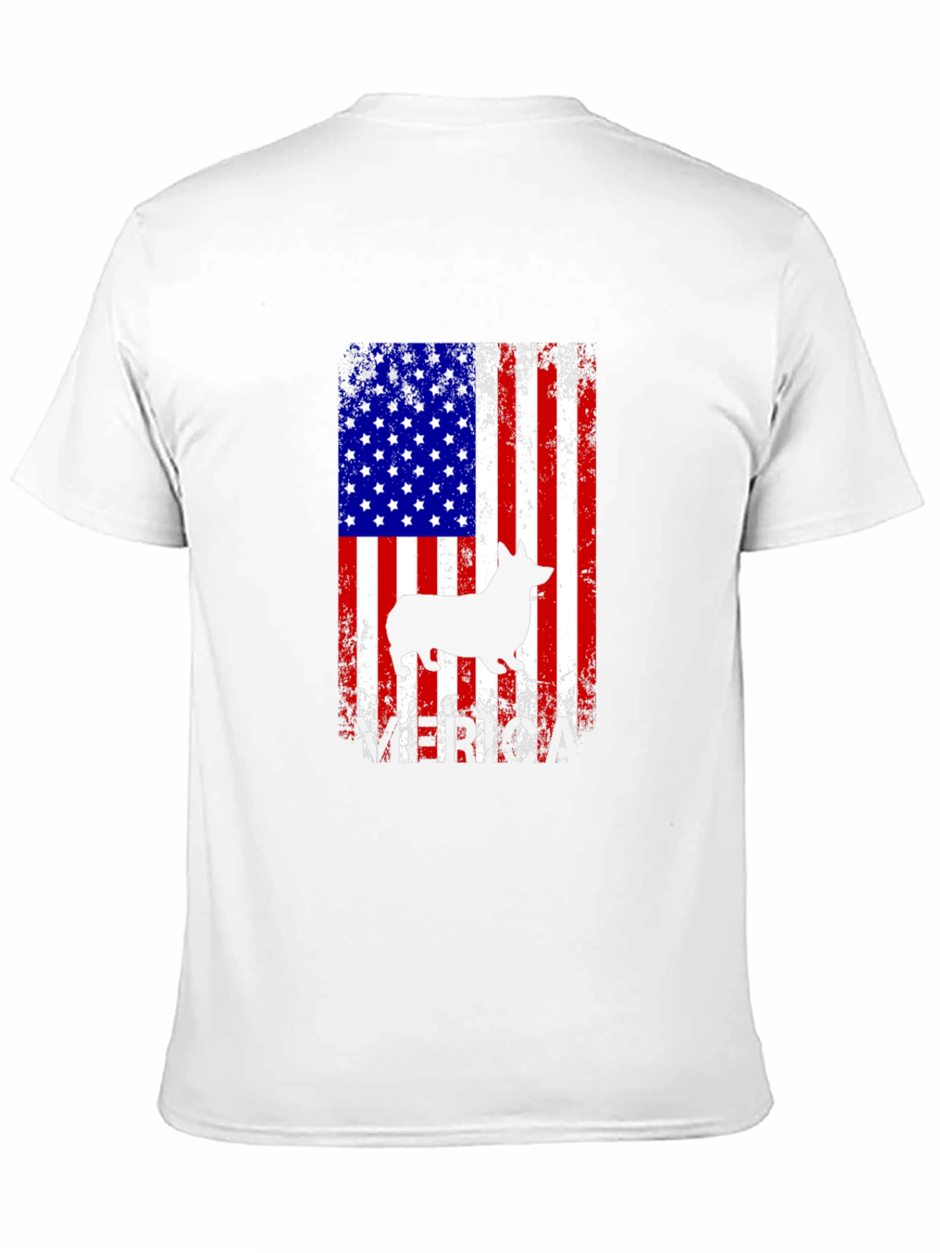 Corgi American Flag Graphic Tee - Patriotic Dog Lover T-Shirt
