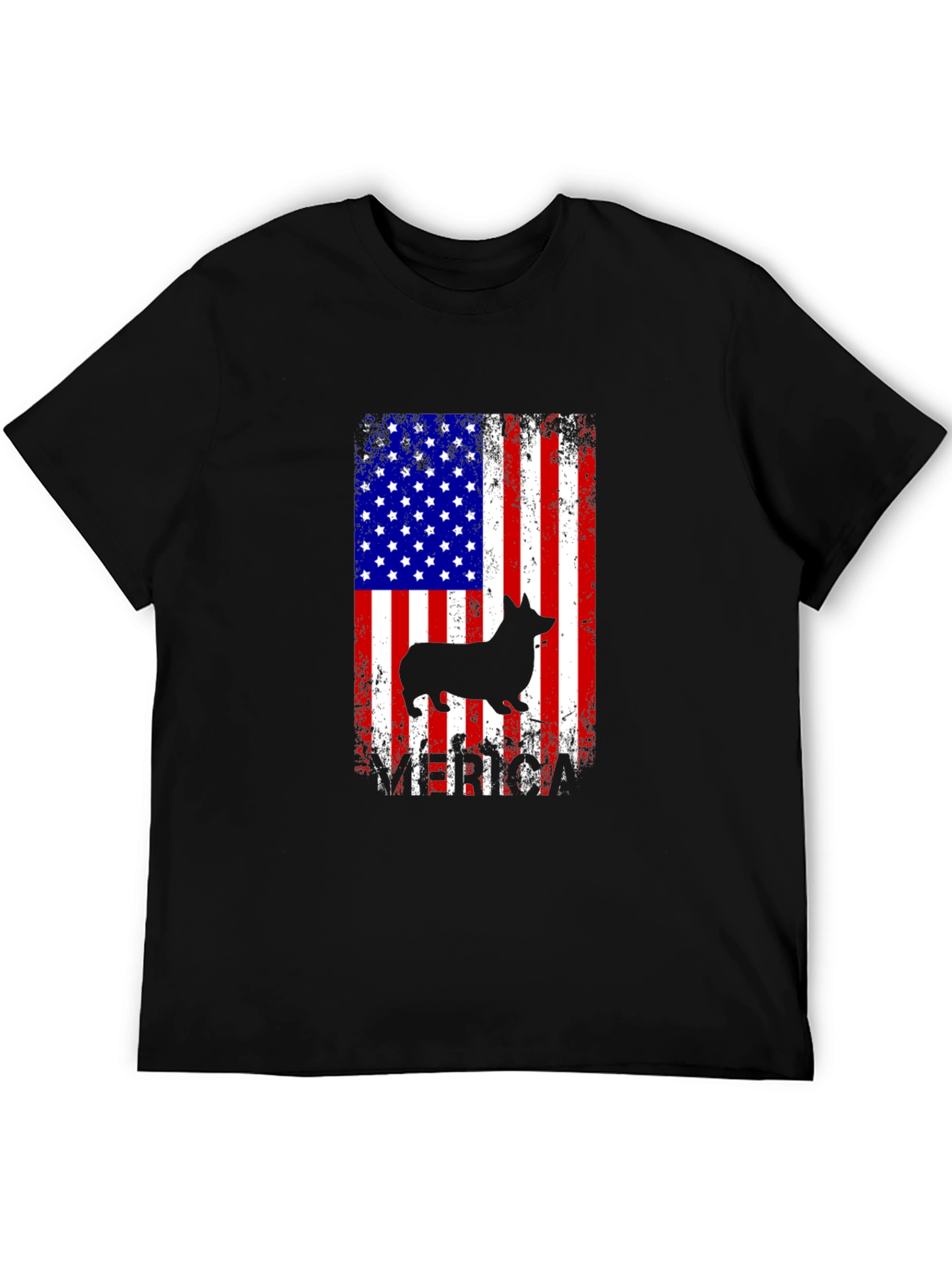Corgi American Flag Graphic Tee - Patriotic Dog Lover T-Shirt