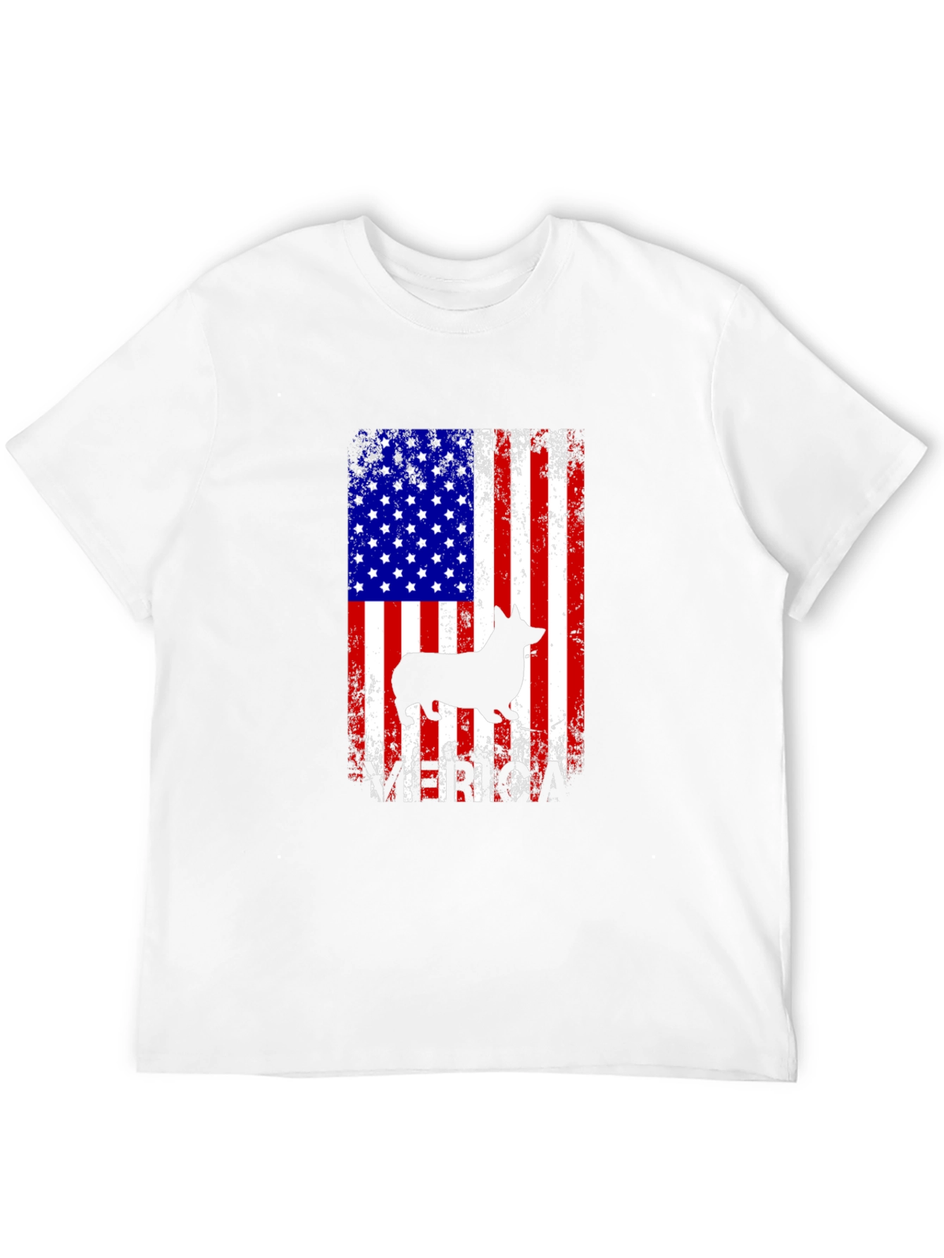 Corgi American Flag Graphic Tee - Patriotic Dog Lover T-Shirt