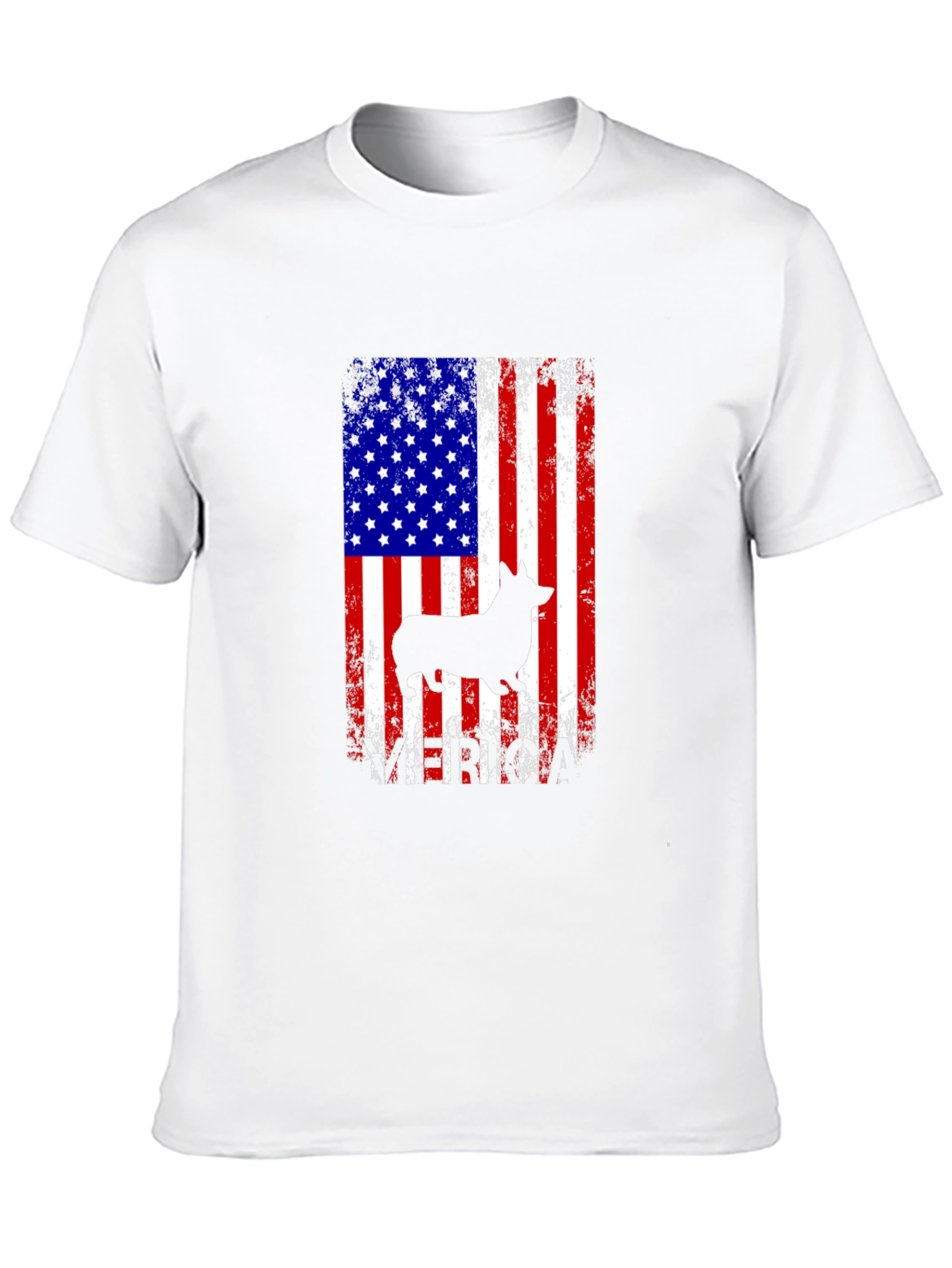 Corgi American Flag Graphic Tee - Patriotic Dog Lover T-Shirt