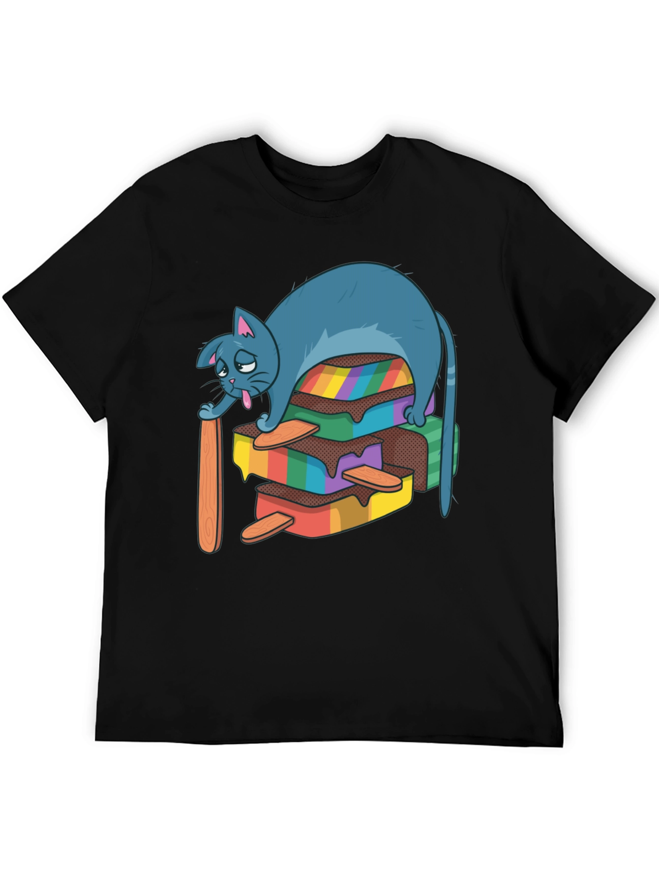 Rainbow Popsicle Cat T-Shirt