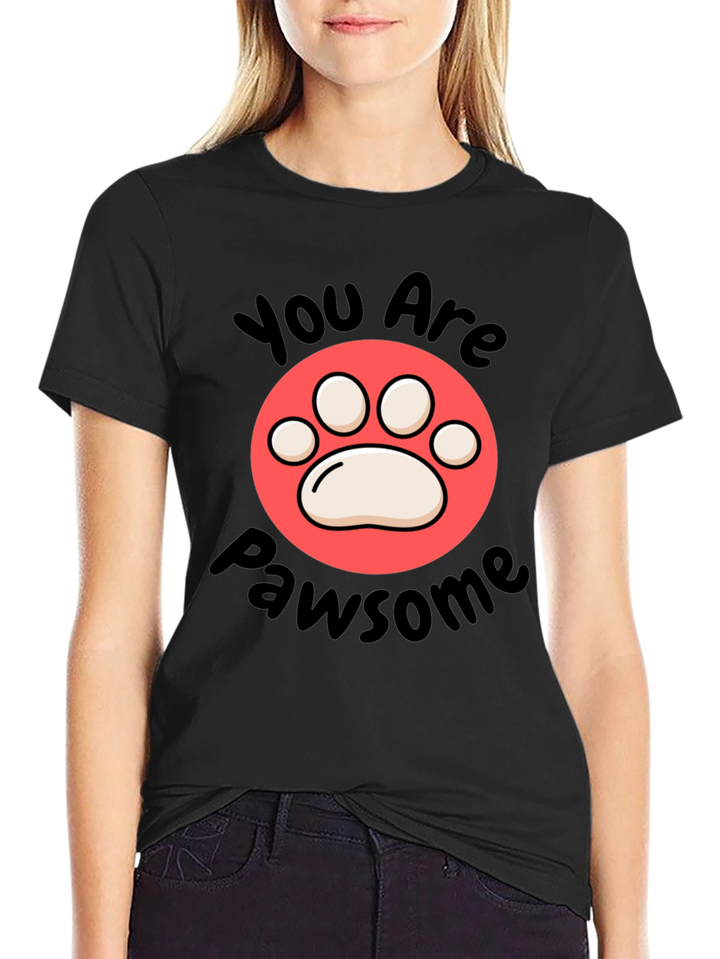 You Are Pawsome Black T-Shirt