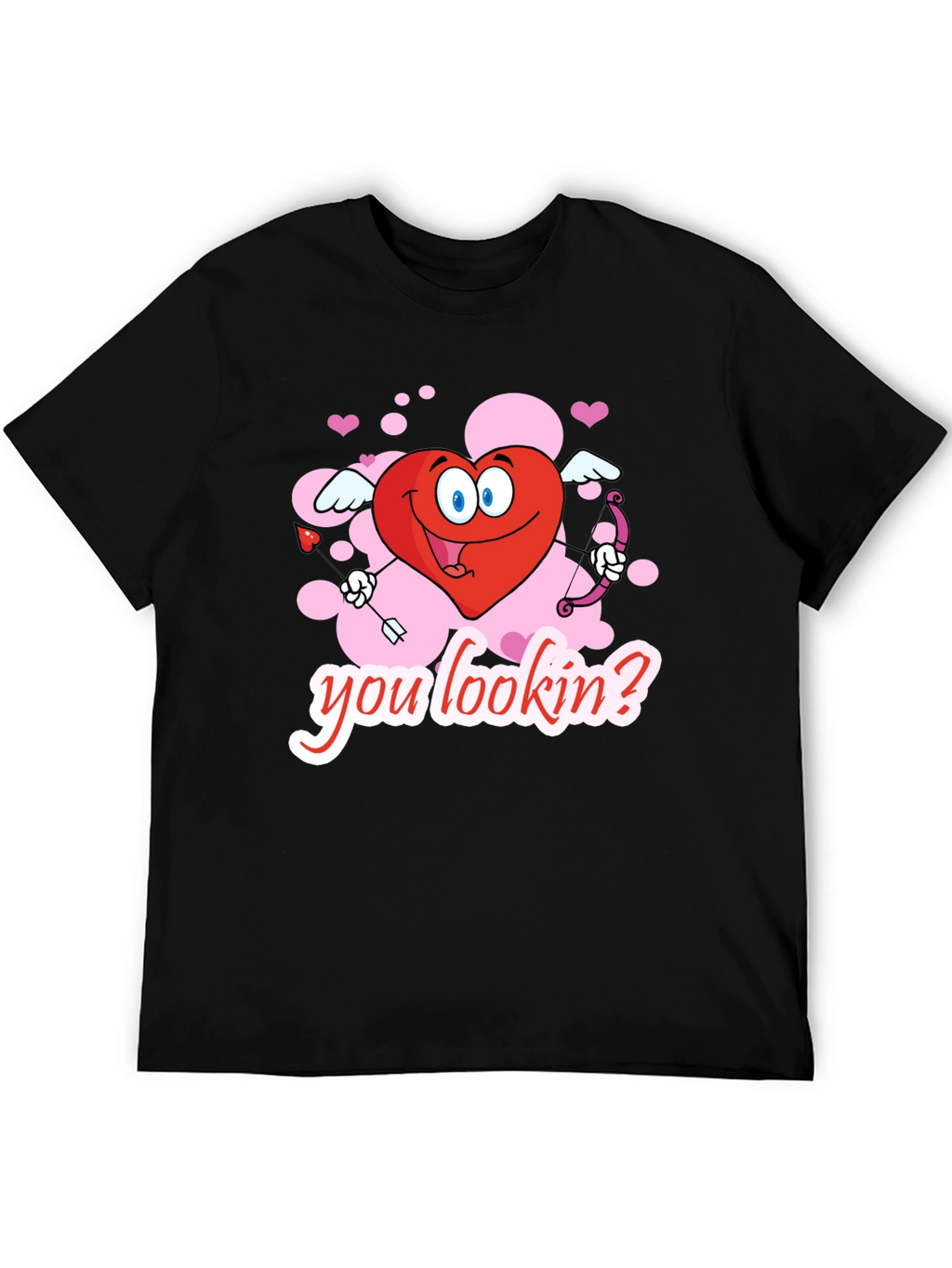 Valentines Cupid Heart Graphic T-Shirt