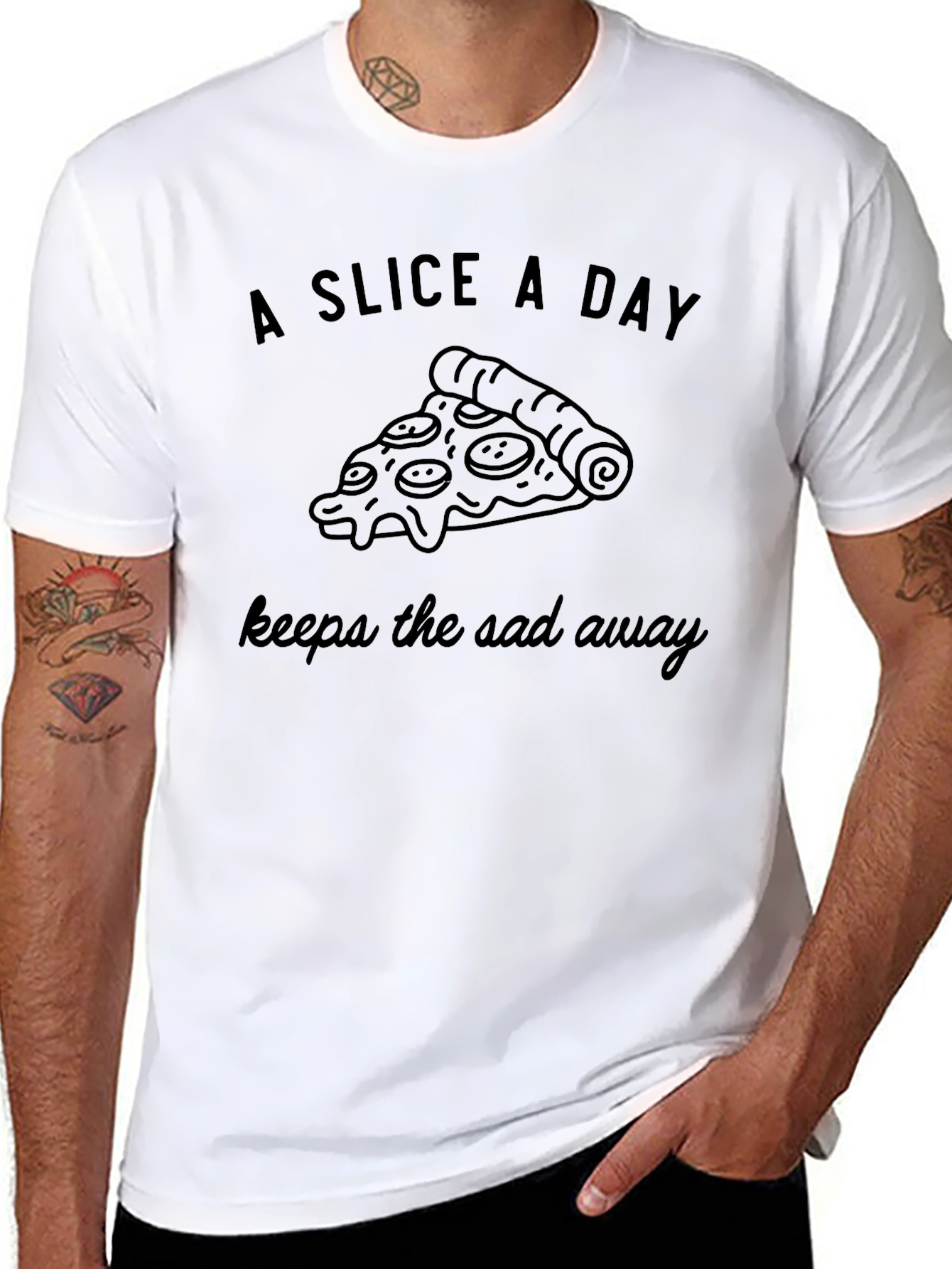 Pizza Slice T-Shirt: A Slice A Day Keeps the Sad Away