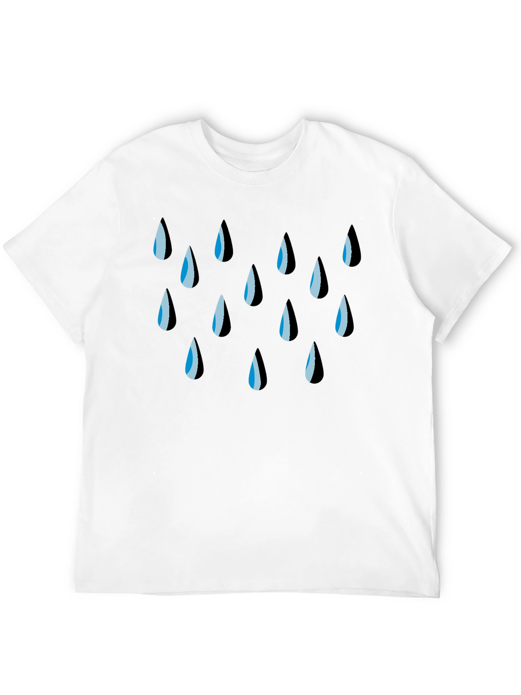 Rain Drop Graphic Black T-Shirt