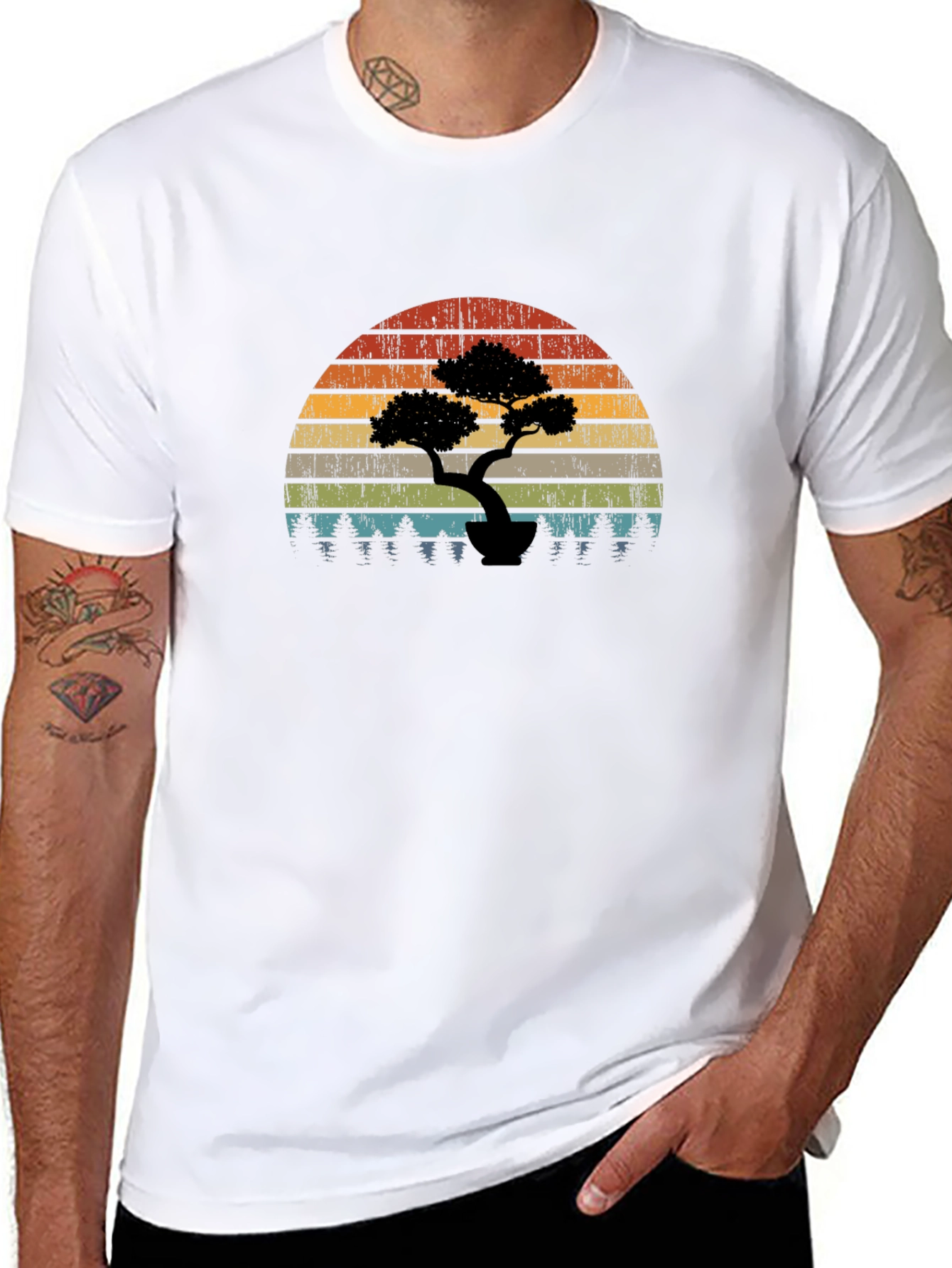 Vintage Bonsai Sunset T-Shirt