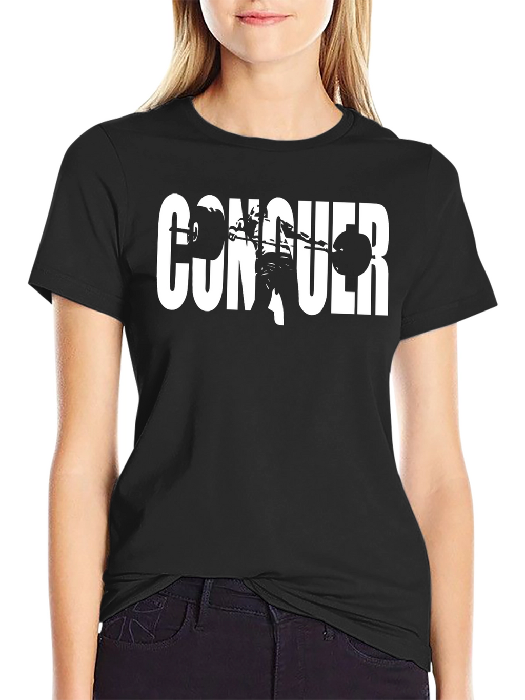 Conquer Weightlifting Black T-Shirt