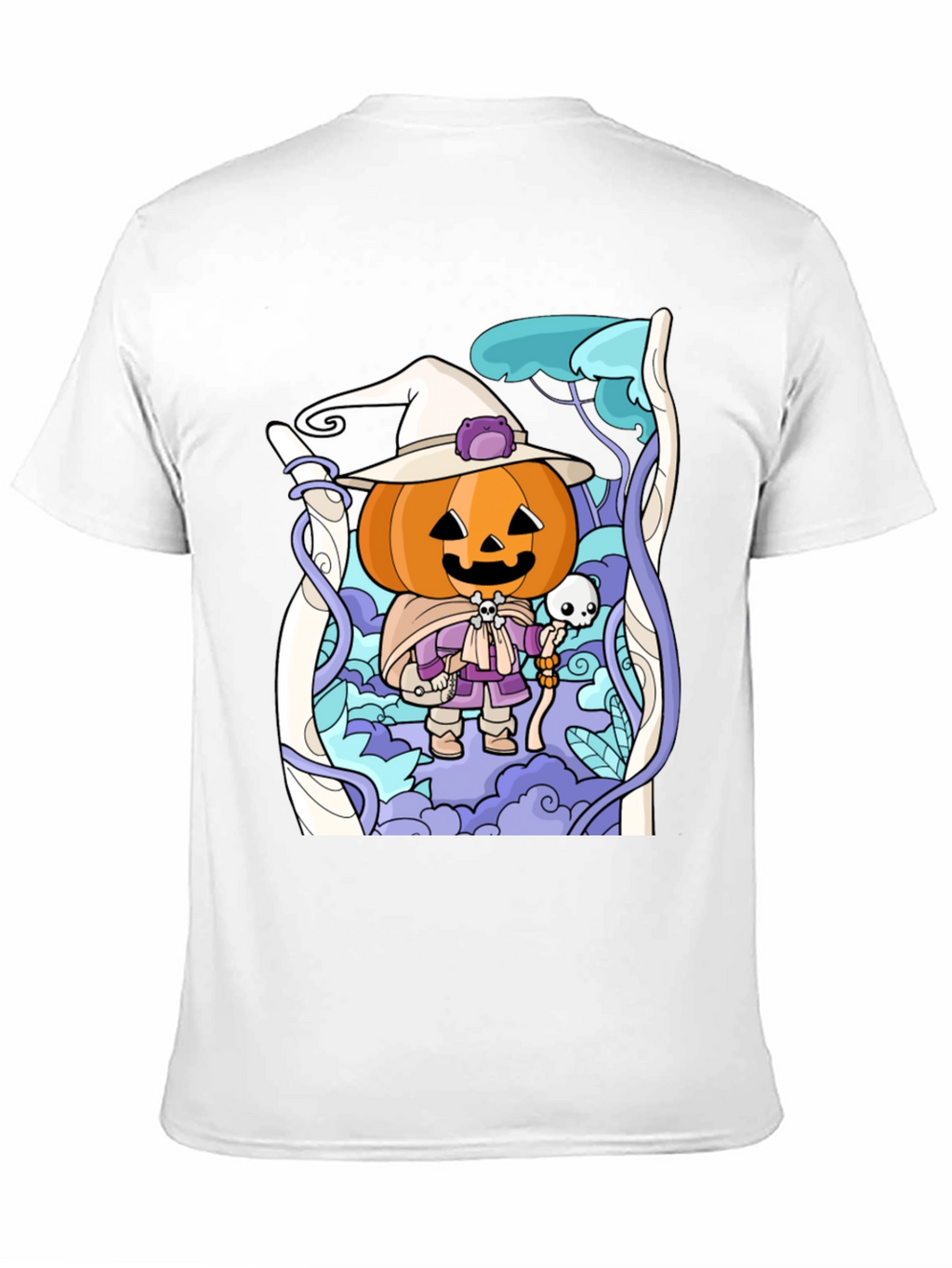 Halloween Pumpkin Wizard Graphic T-Shirt