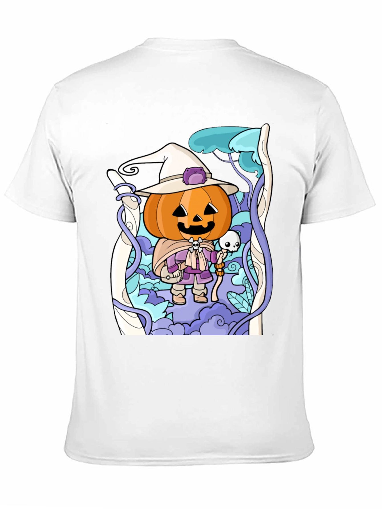 Halloween Pumpkin Wizard Graphic T-Shirt