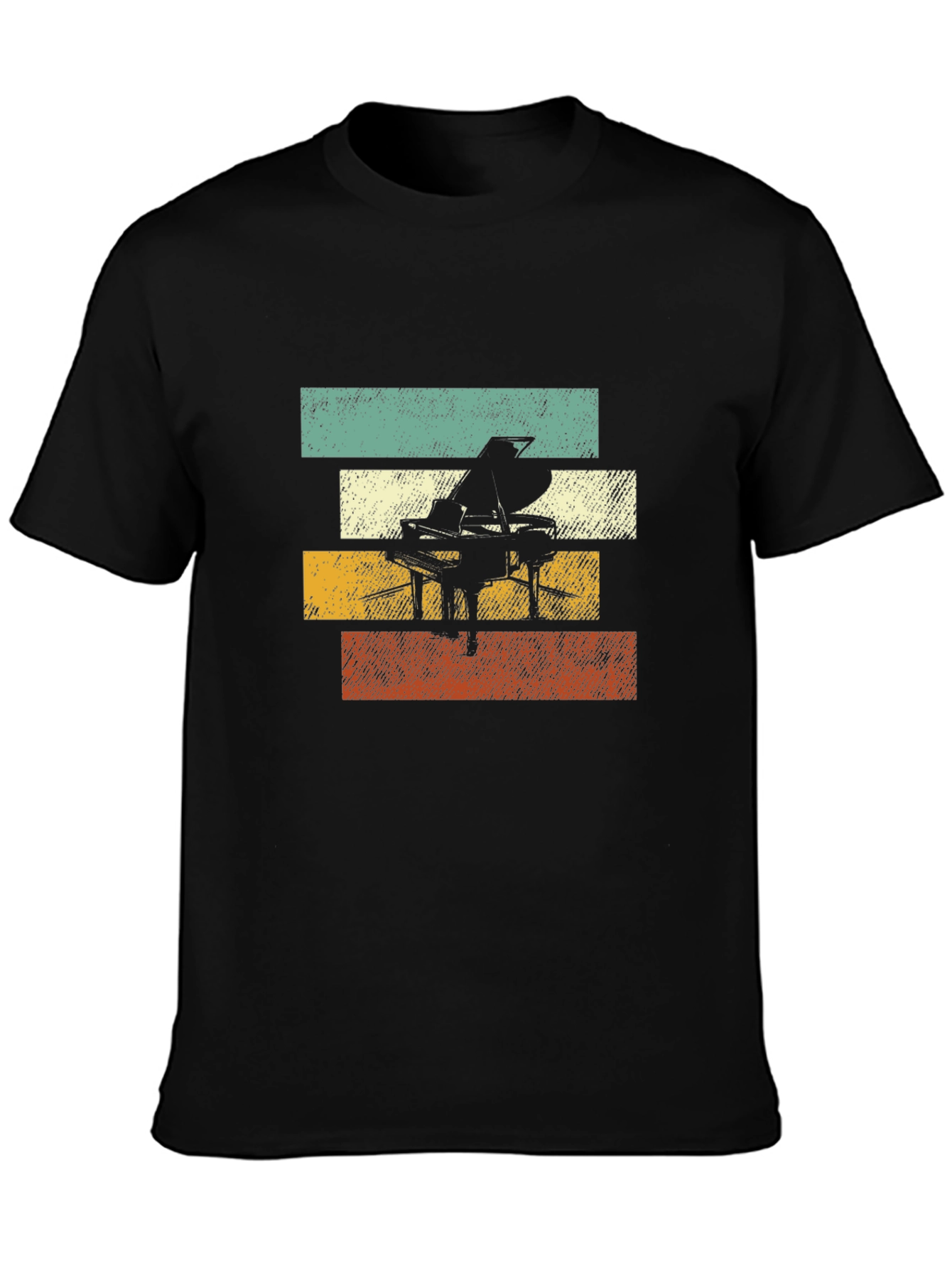 Retro Piano T-Shirt: Vintage Style Music Tee