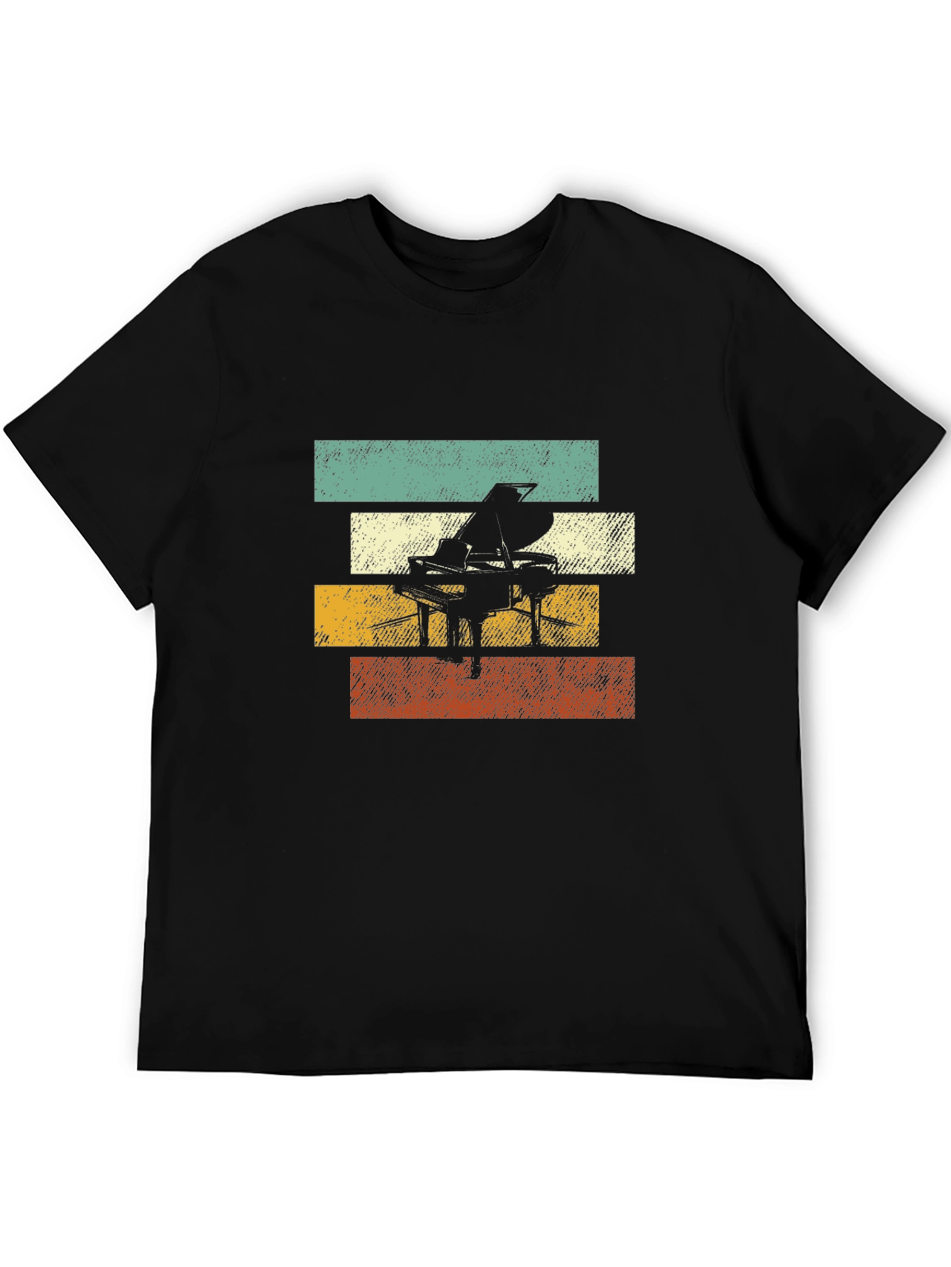 Retro Piano T-Shirt: Vintage Style Music Tee