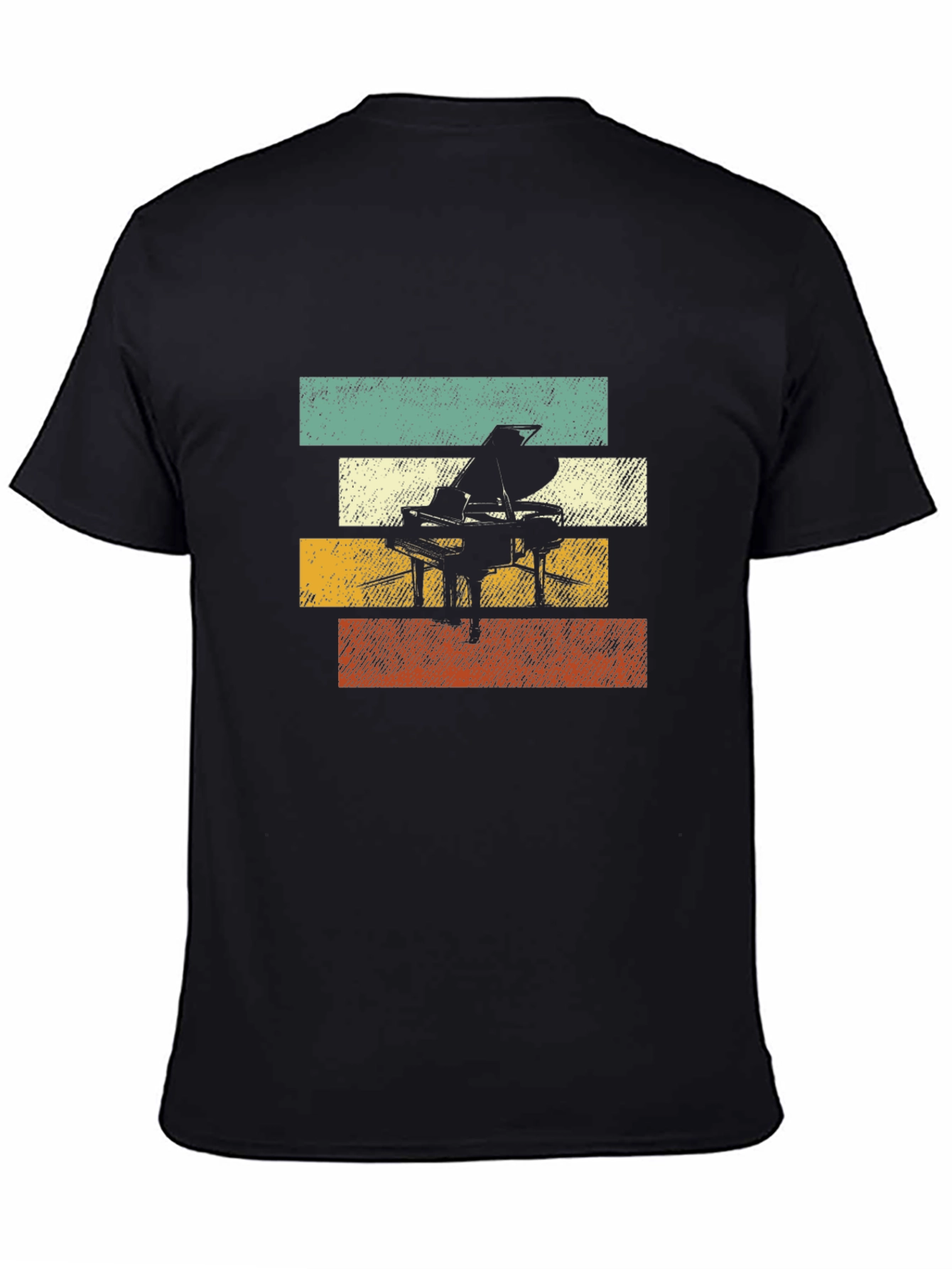 Retro Piano T-Shirt: Vintage Style Music Tee