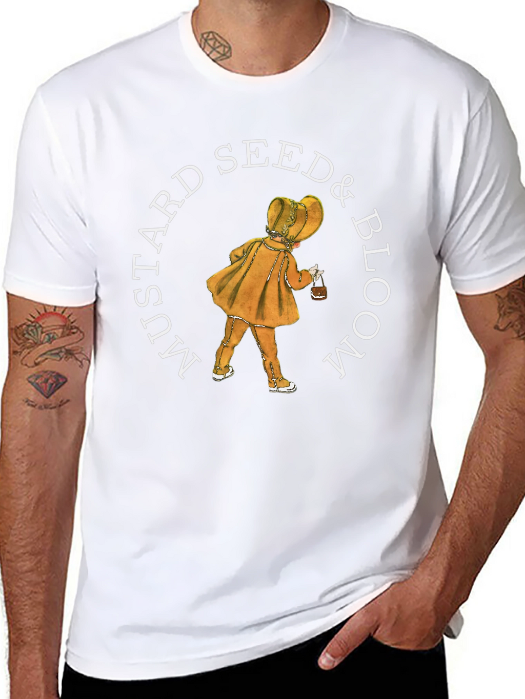 Mustard Seed & Bloom T-Shirt - Unique Graphic Tee