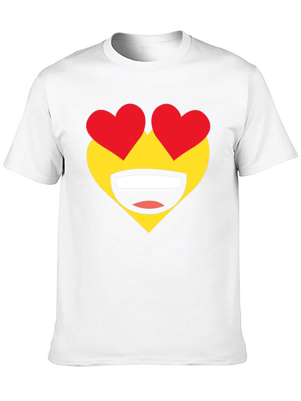 Heart Eyes Emoji T-Shirt - Black Cotton Tee