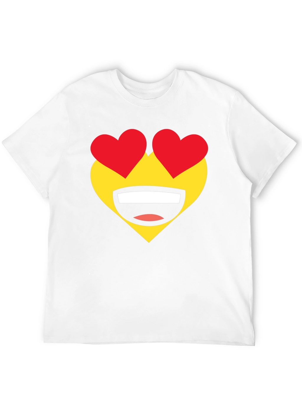 Heart Eyes Emoji T-Shirt - Black Cotton Tee