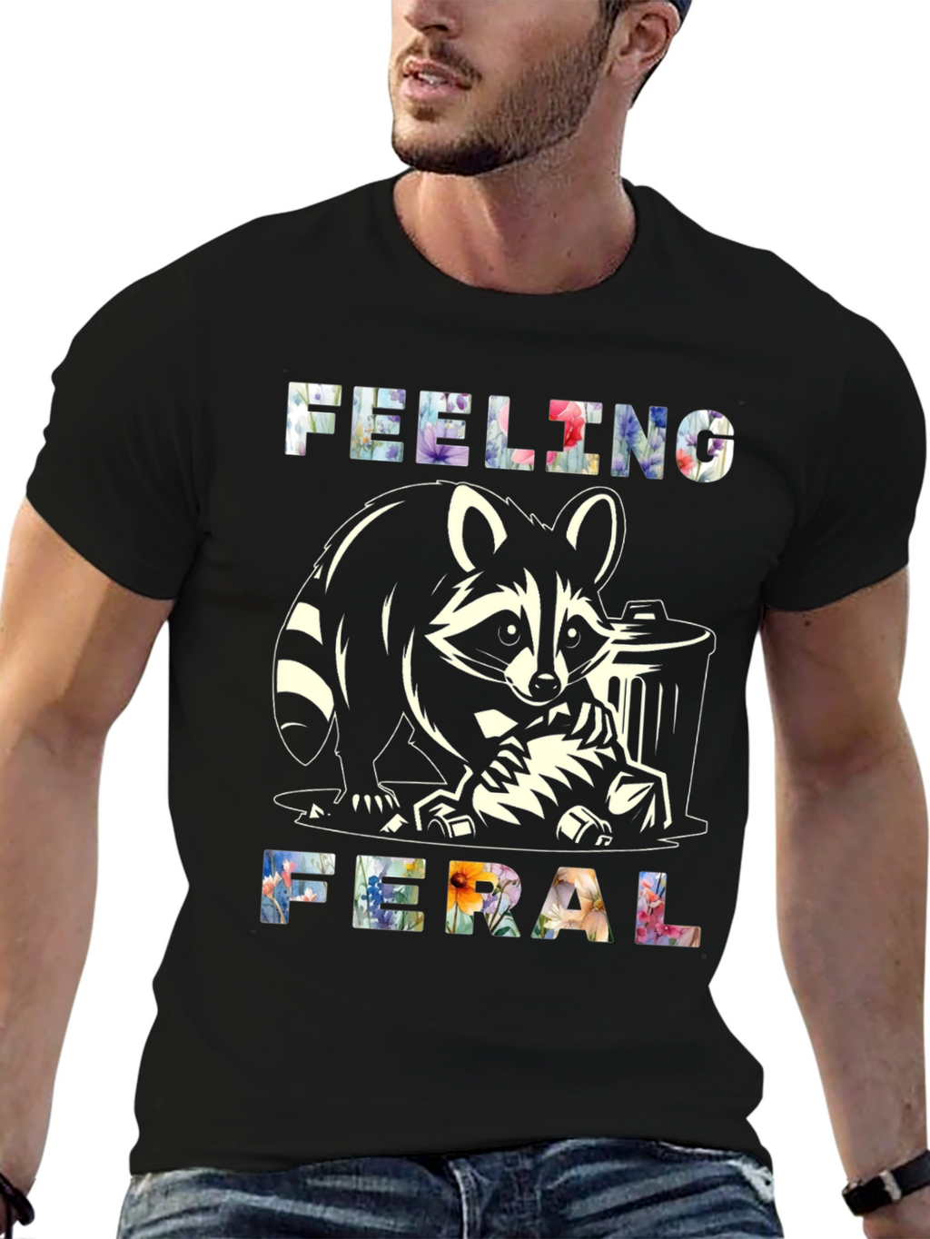 Feeling Feral Raccoon Graphic Tee