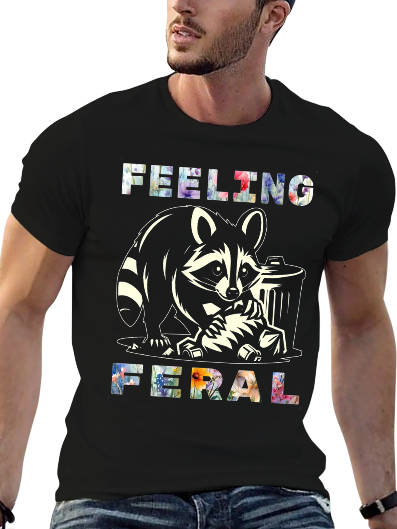 Feeling Feral Raccoon Graphic Tee