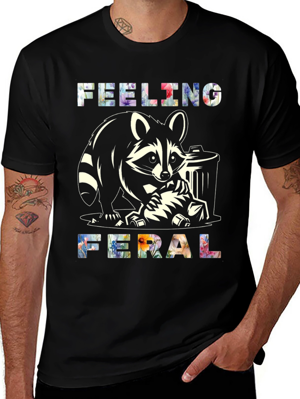 Feeling Feral Raccoon Graphic Tee