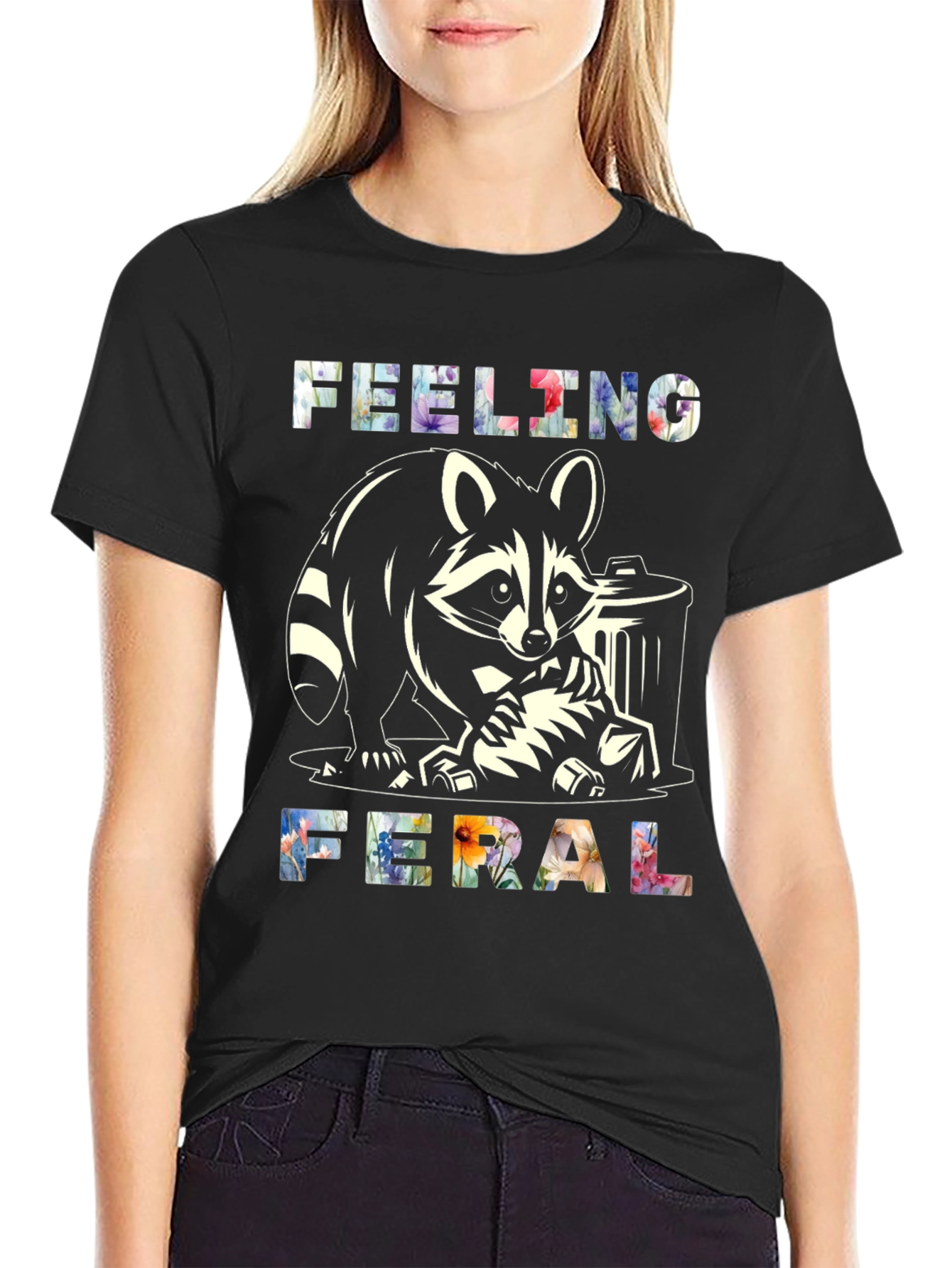 Feeling Feral Raccoon Graphic Tee