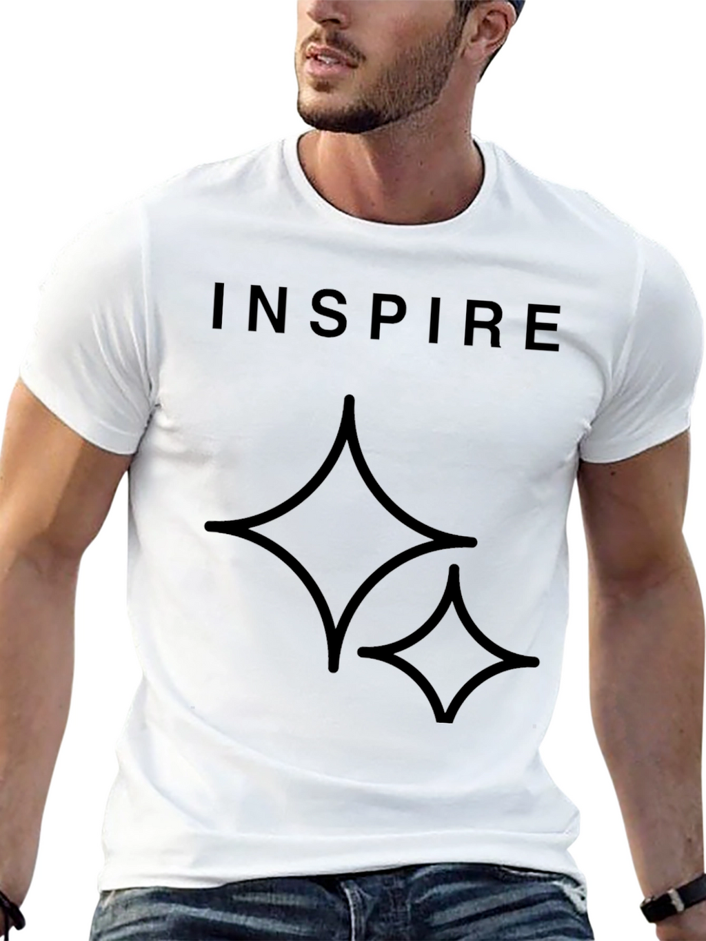 Inspire Black Graphic Tee
