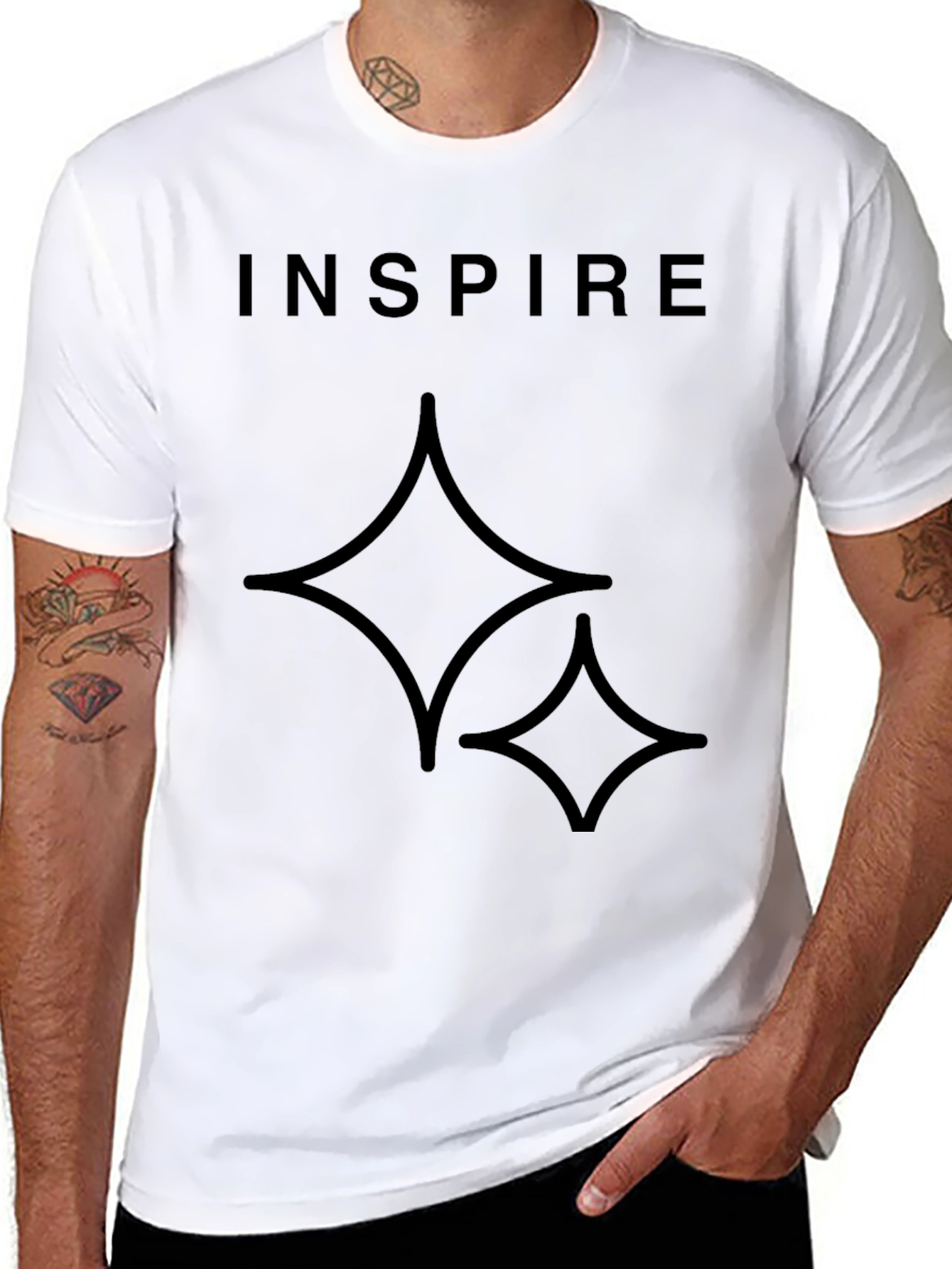Inspire Black Graphic Tee