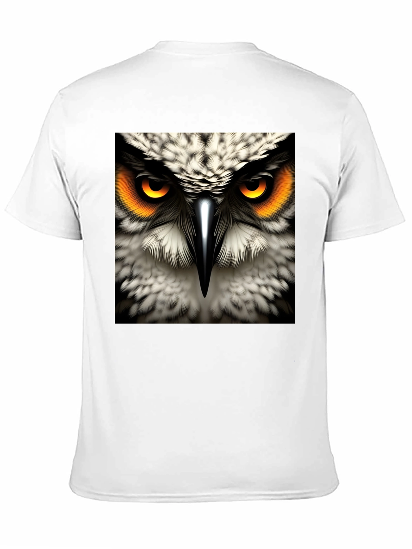Owl Eyes Graphic Tee - Mens Black Cotton T-Shirt