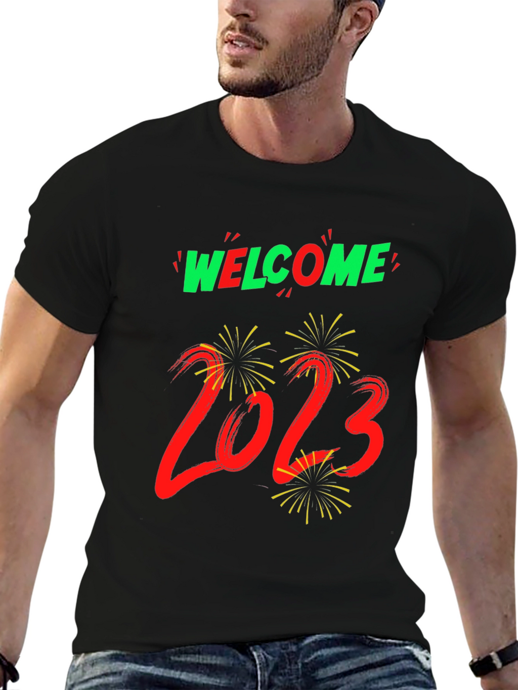 Welcome 2023 Graphic Tee - New Year Celebration Shirt