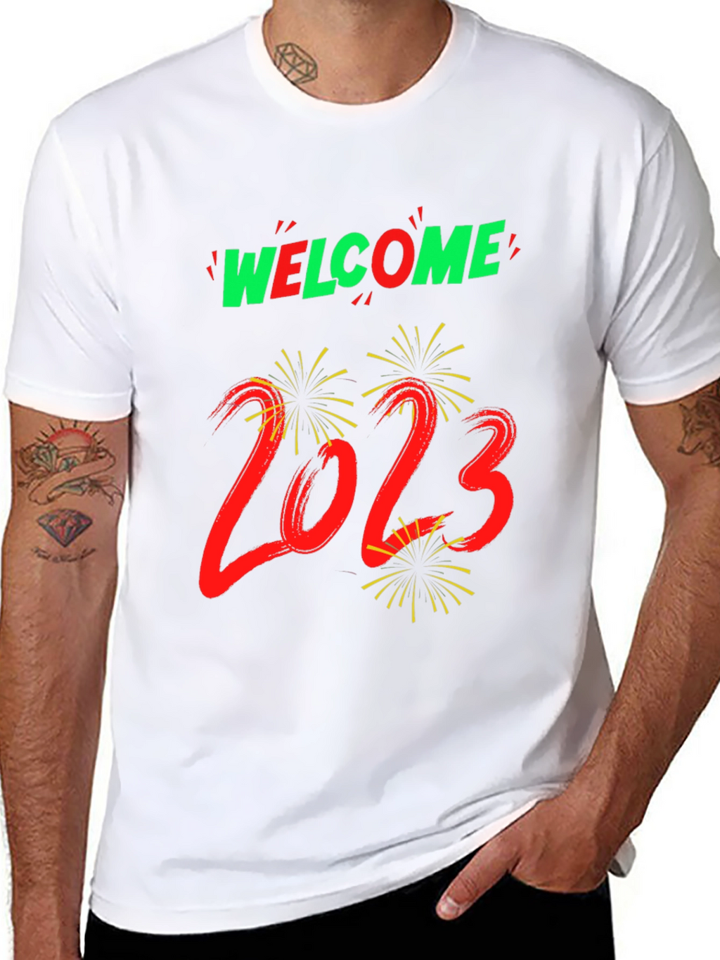 Welcome 2023 Graphic Tee - New Year Celebration Shirt
