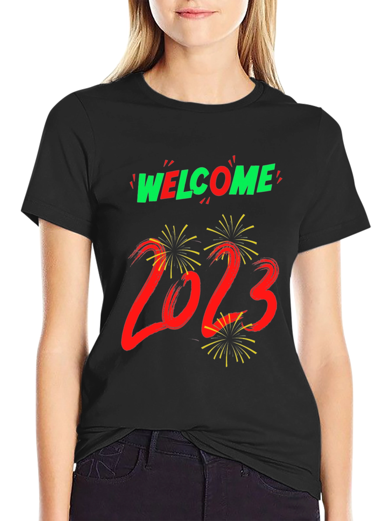 Welcome 2023 Graphic Tee - New Year Celebration Shirt