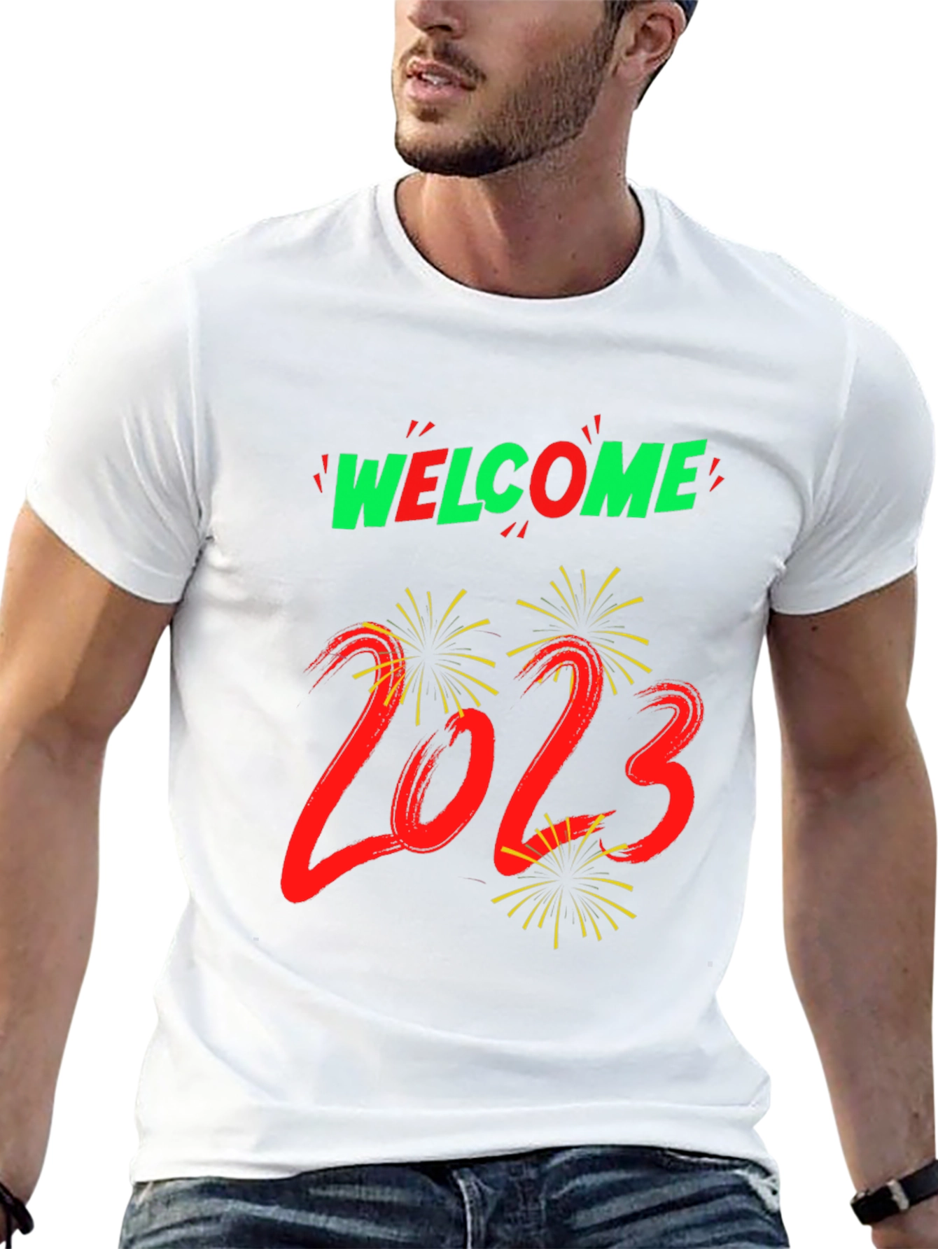 Welcome 2023 Graphic Tee - New Year Celebration Shirt