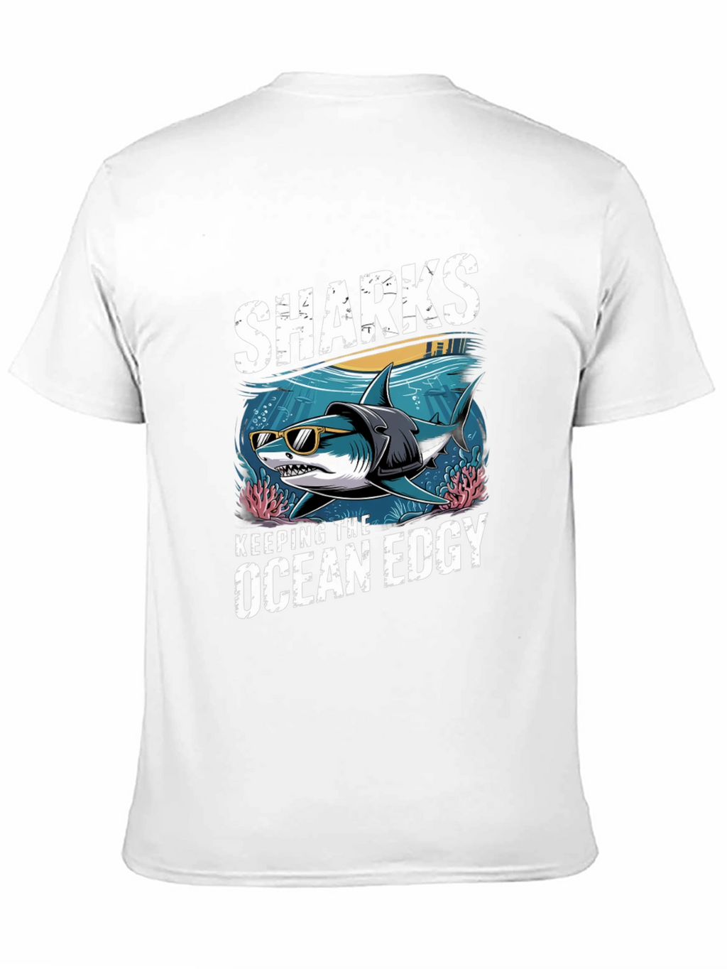Edgy Shark Graphic Tee - Keeping the Ocean Edgy