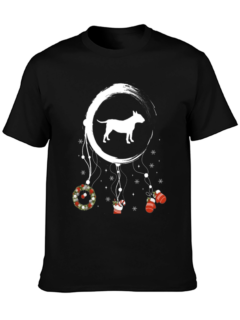 Bull Terrier Christmas Dreamcatcher Graphic Tee
