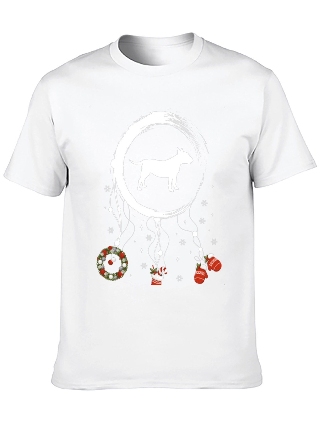 Bull Terrier Christmas Dreamcatcher Graphic Tee
