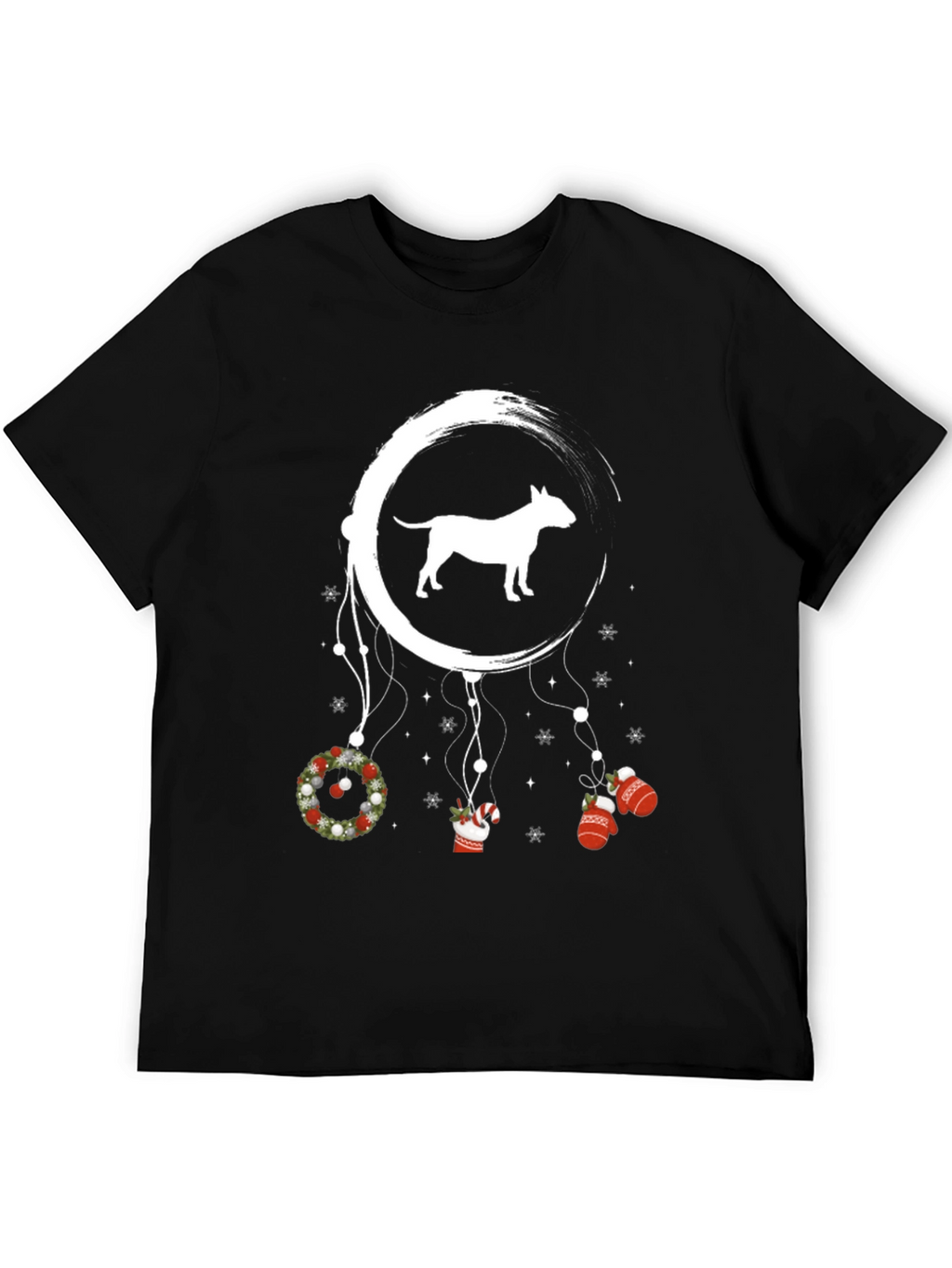 Bull Terrier Christmas Dreamcatcher Graphic Tee