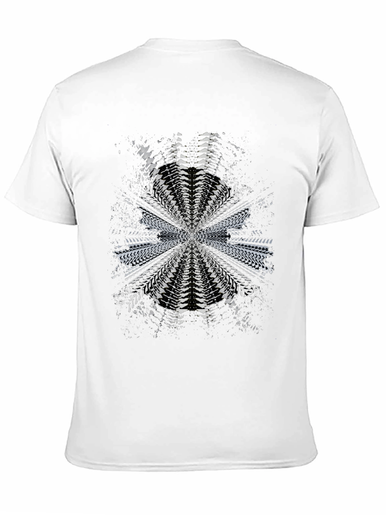 Abstract Tire Track Graphic Tee - Black