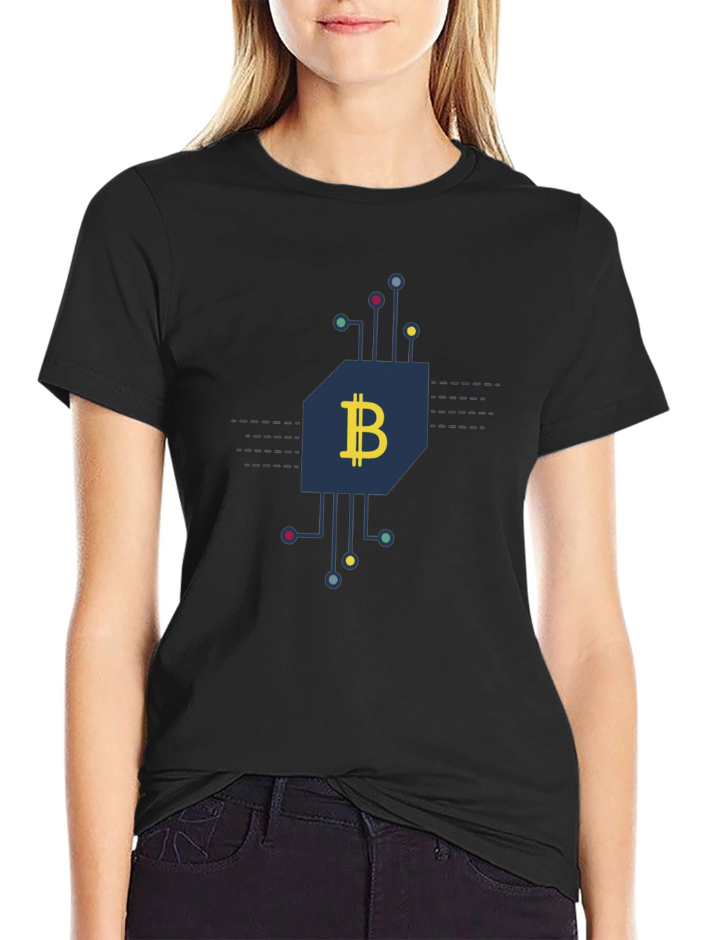 Bitcoin Circuit Black T-Shirt - Crypto Currency Tee