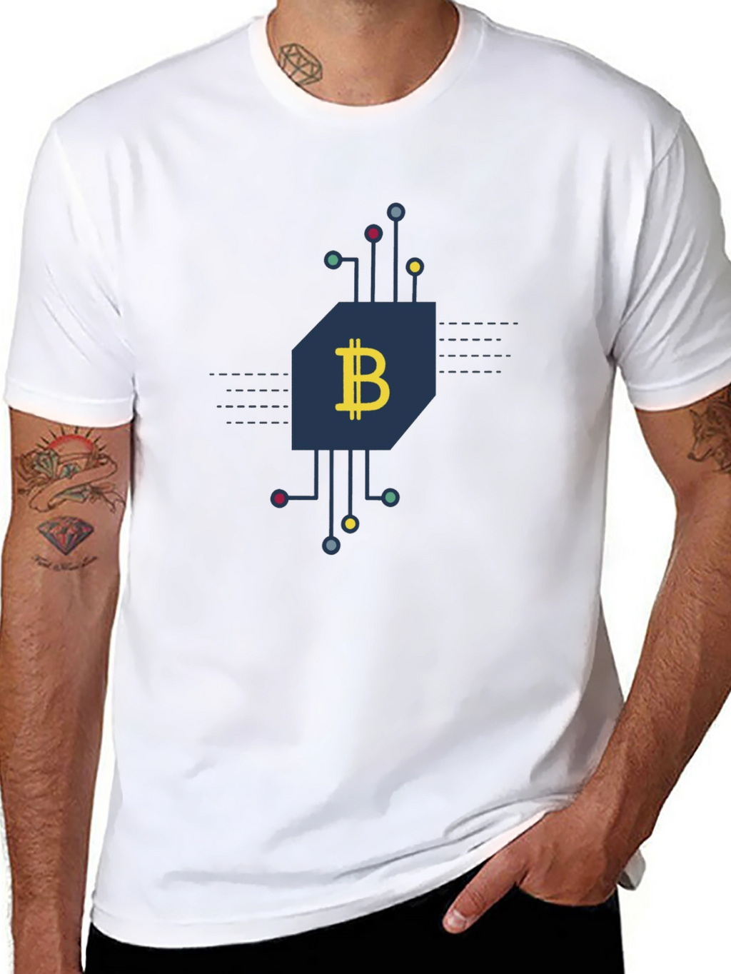 Bitcoin Circuit Black T-Shirt - Crypto Currency Tee