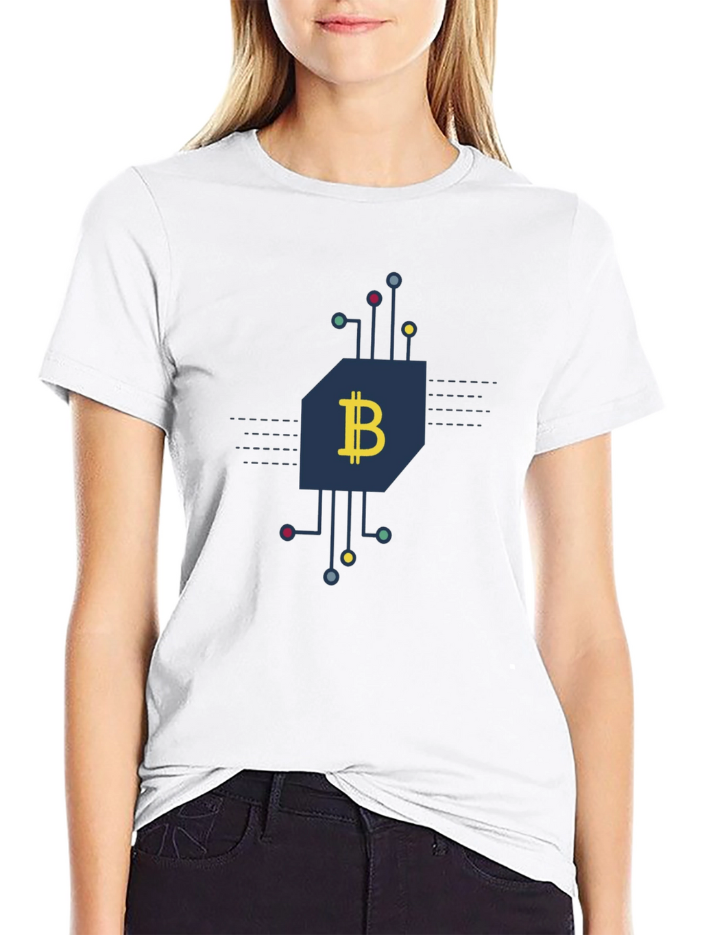 Bitcoin Circuit Black T-Shirt - Crypto Currency Tee