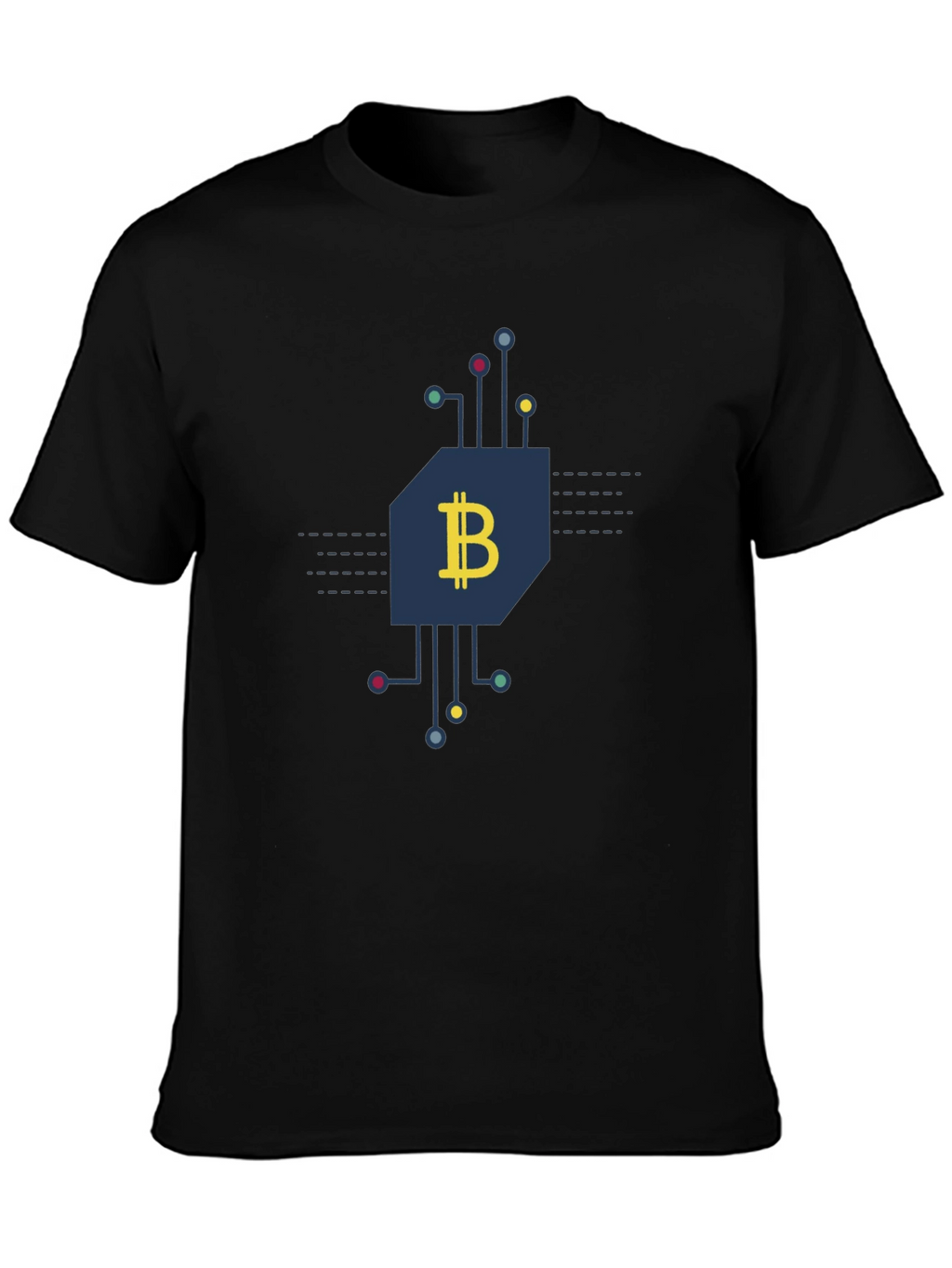 Bitcoin Circuit Black T-Shirt - Crypto Currency Tee