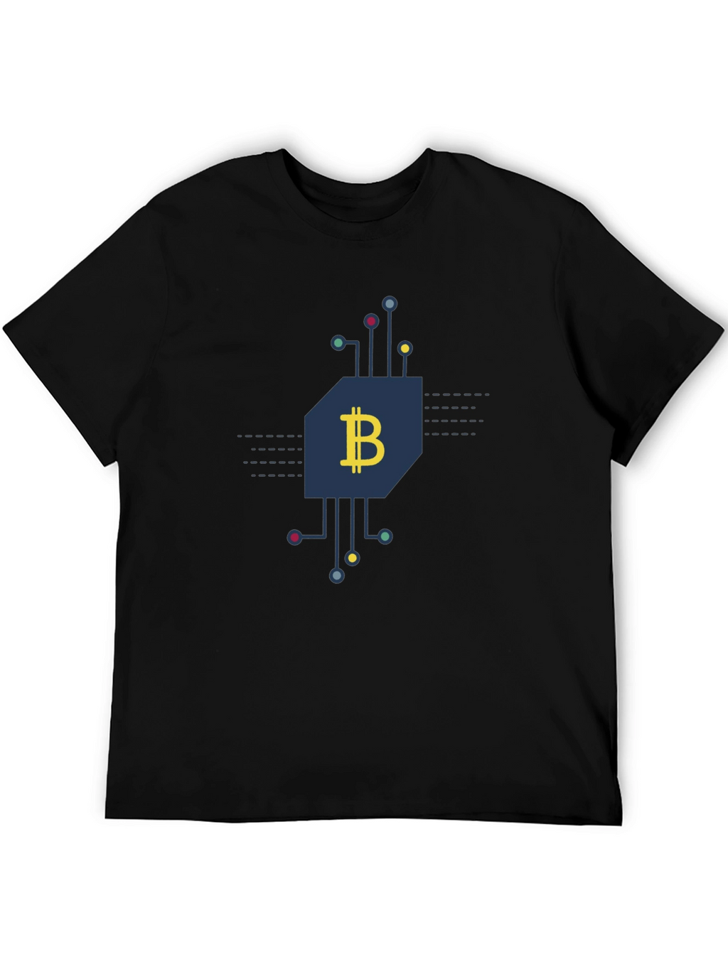 Bitcoin Circuit Black T-Shirt - Crypto Currency Tee