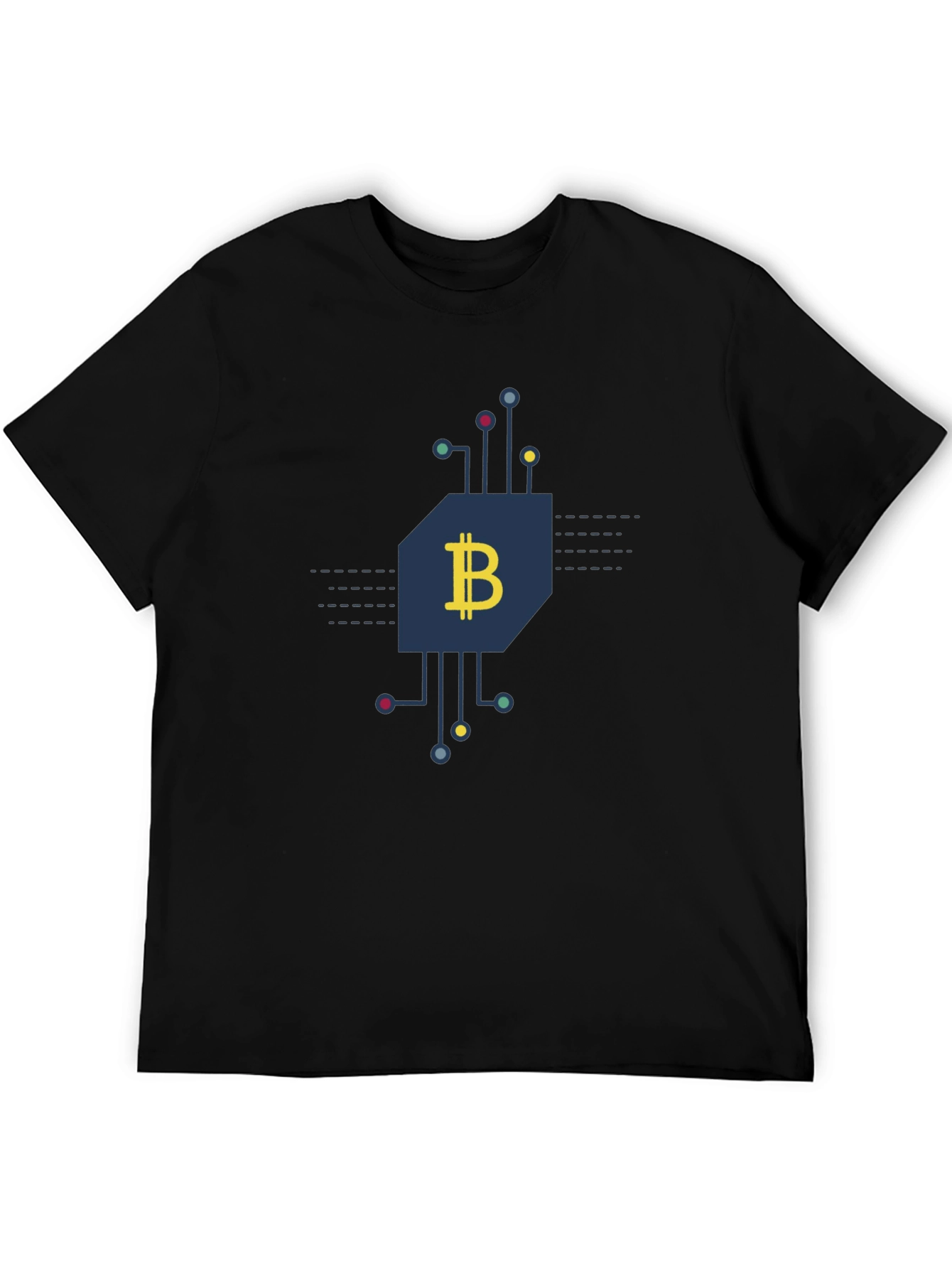 Bitcoin Circuit Black T-Shirt - Crypto Currency Tee