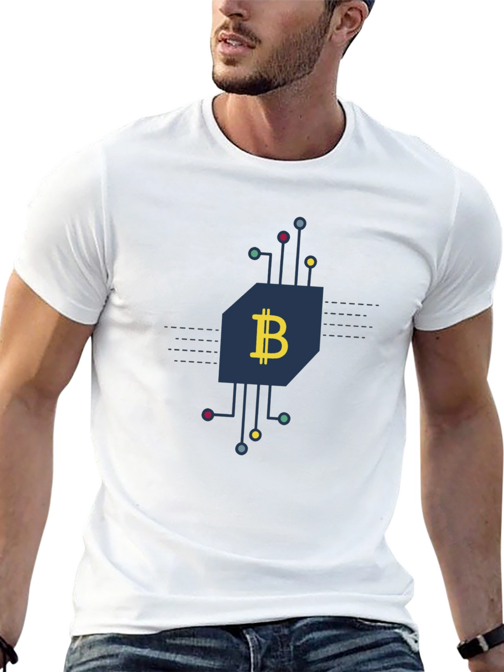 Bitcoin Circuit Black T-Shirt - Crypto Currency Tee