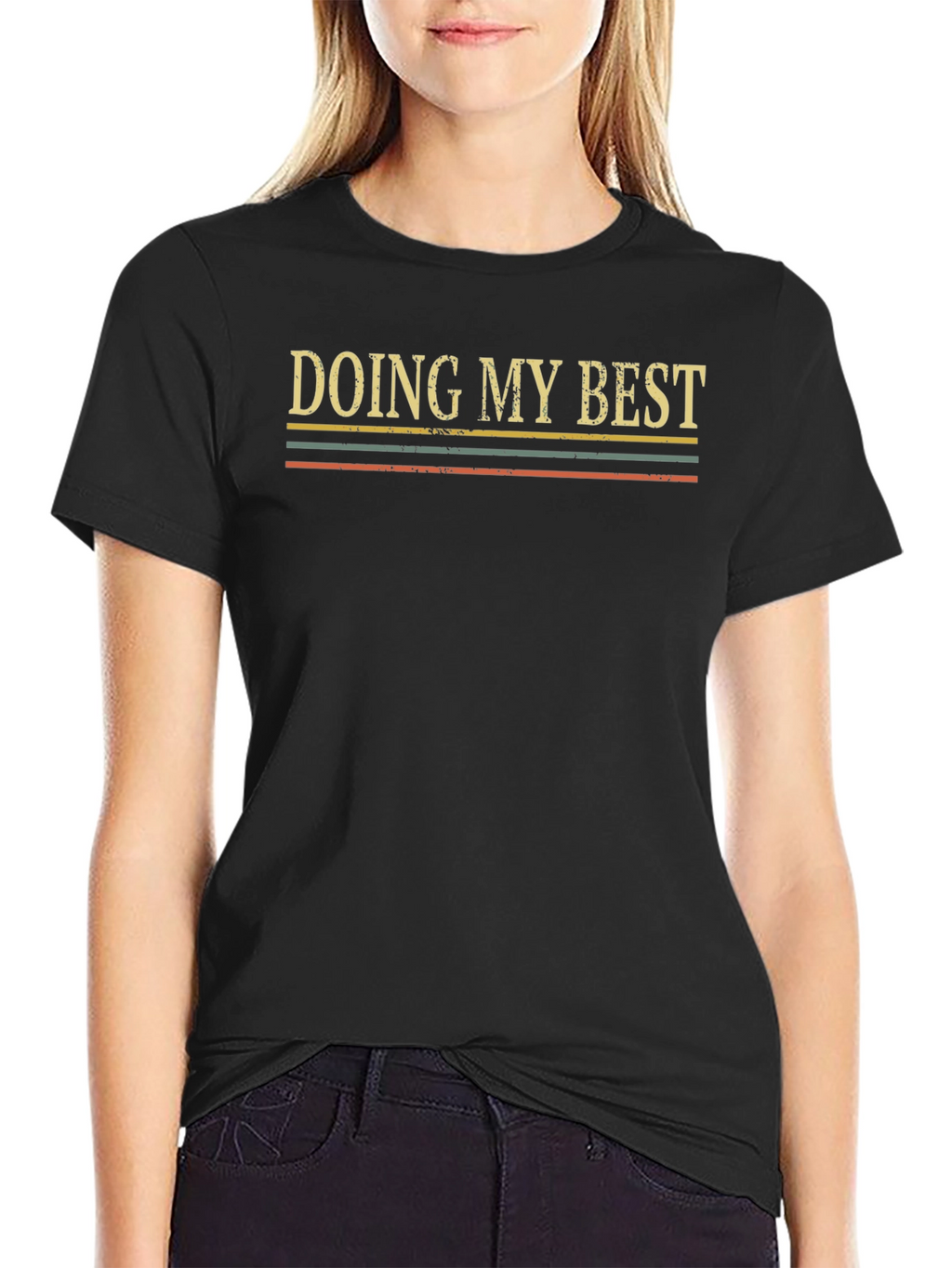 Doing My Best Graphic T-Shirt - Black