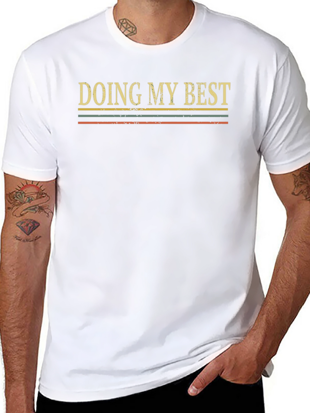Doing My Best Graphic T-Shirt - Black