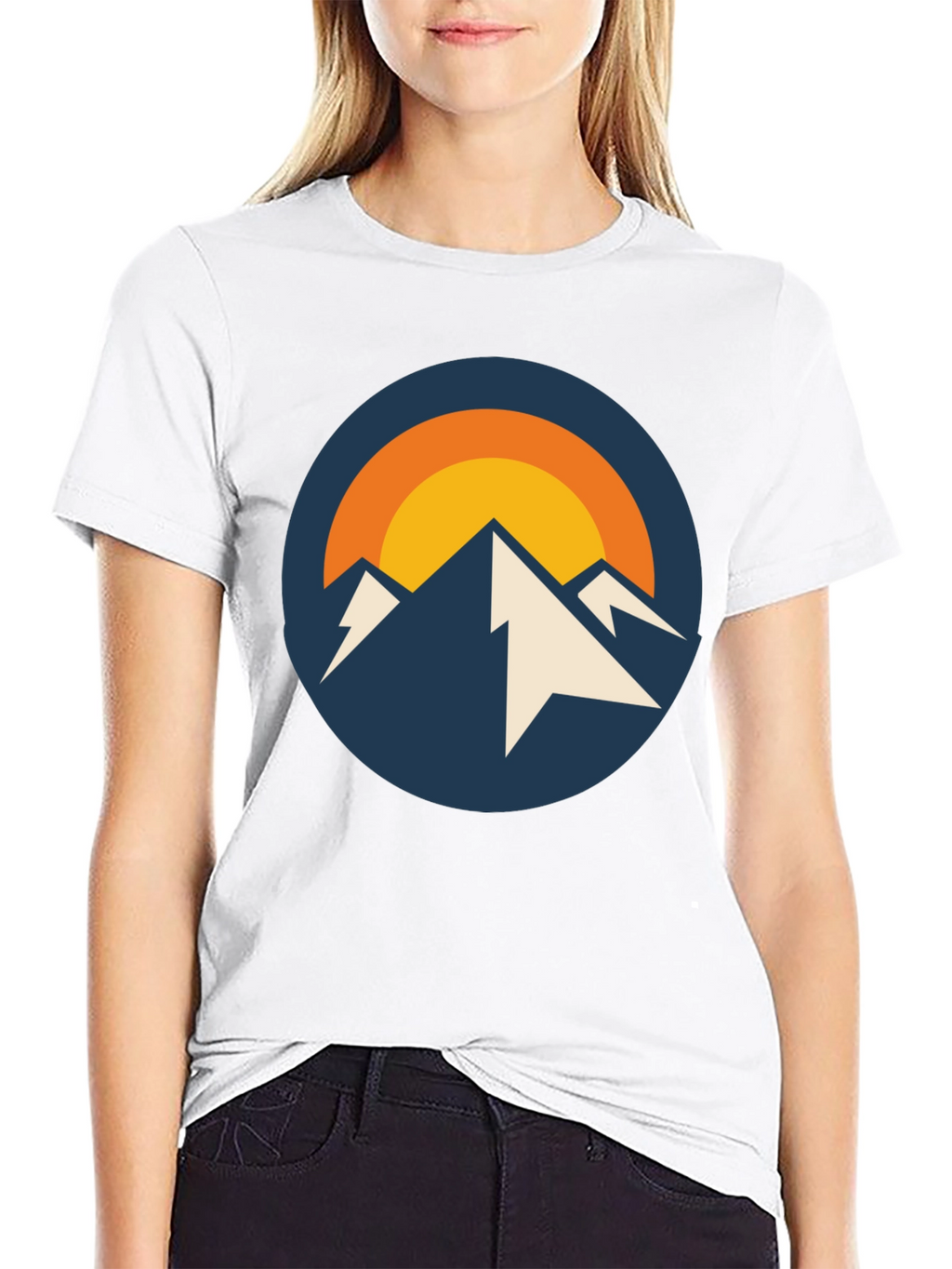 Mountain Peak Graphic Tee - Black
