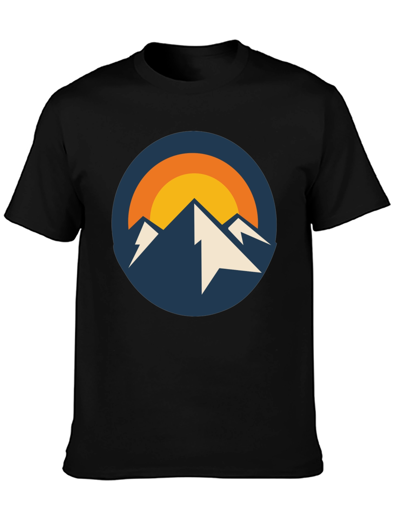 Mountain Peak Graphic Tee - Black