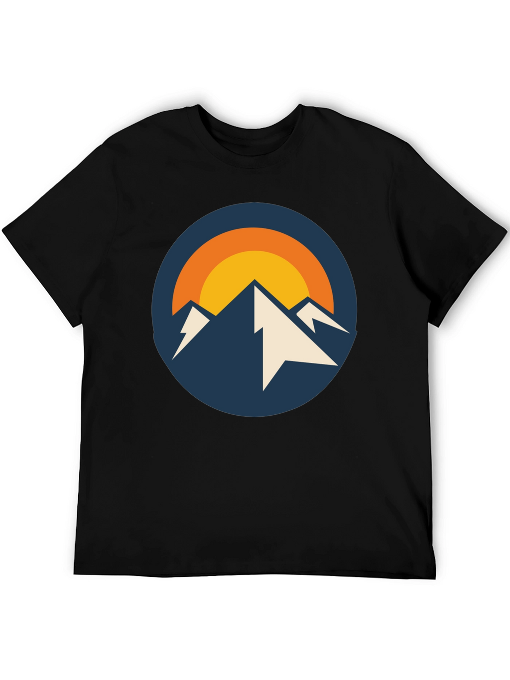 Mountain Peak Graphic Tee - Black