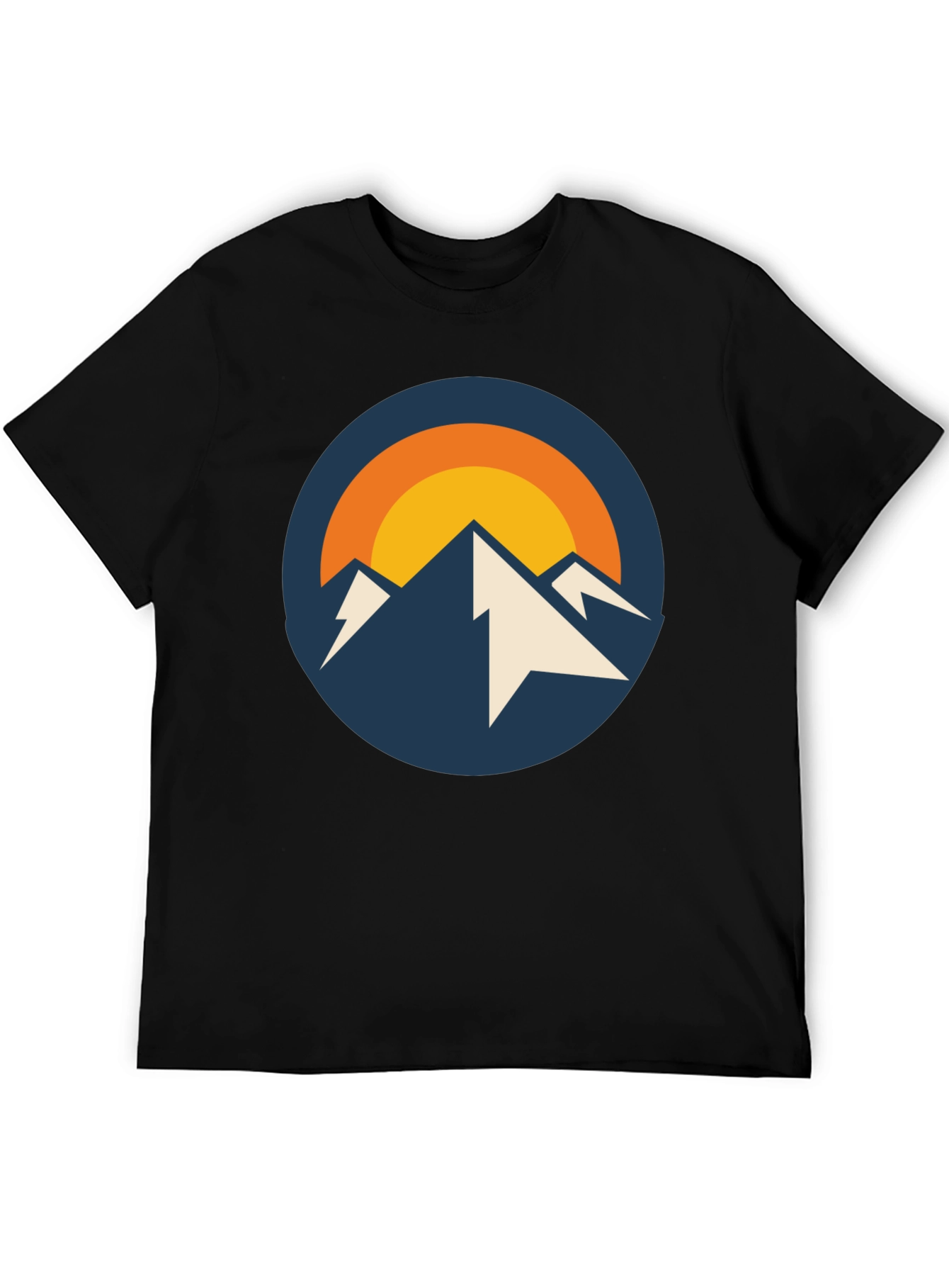 Mountain Peak Graphic Tee - Black