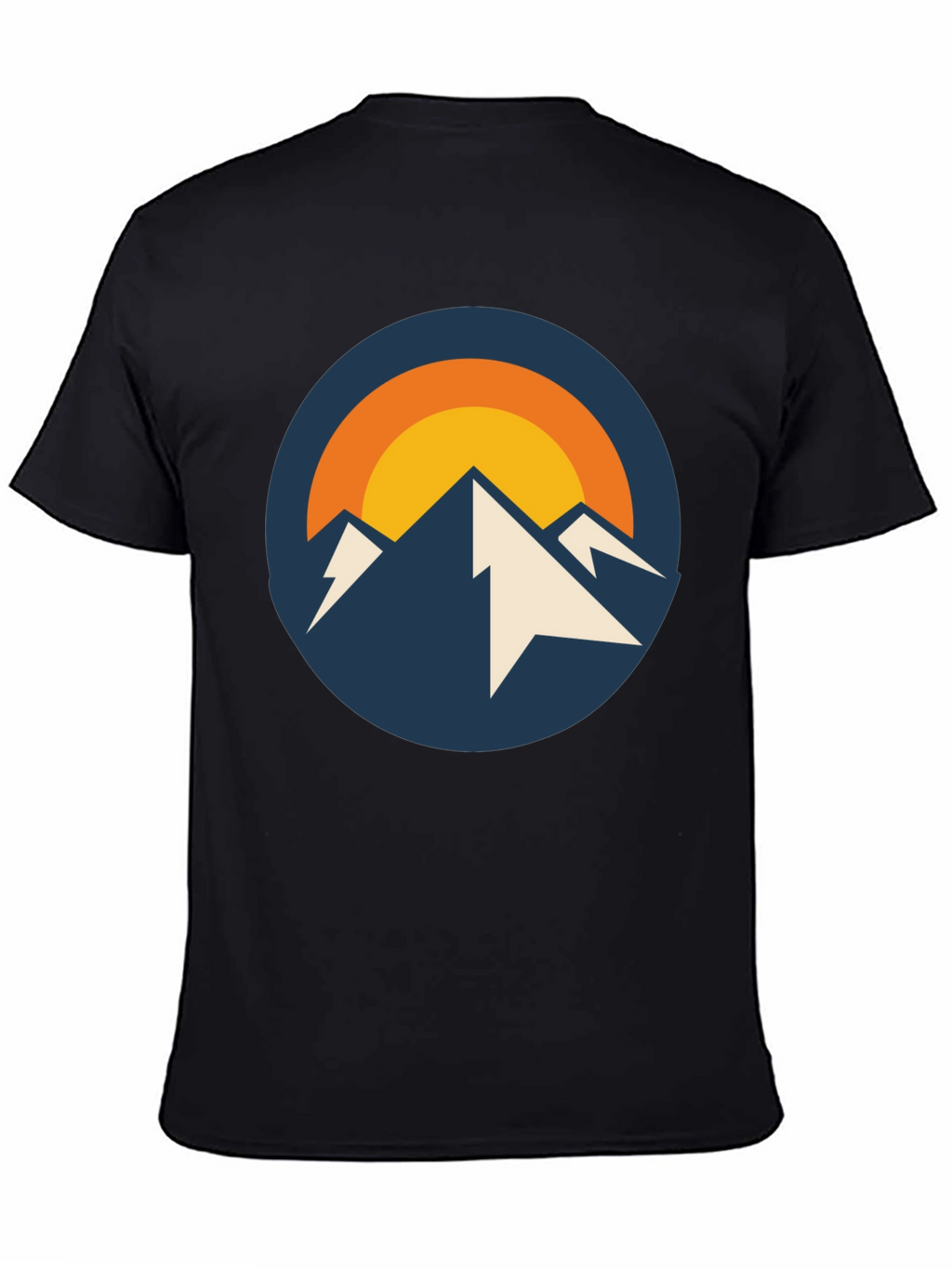 Mountain Peak Graphic Tee - Black