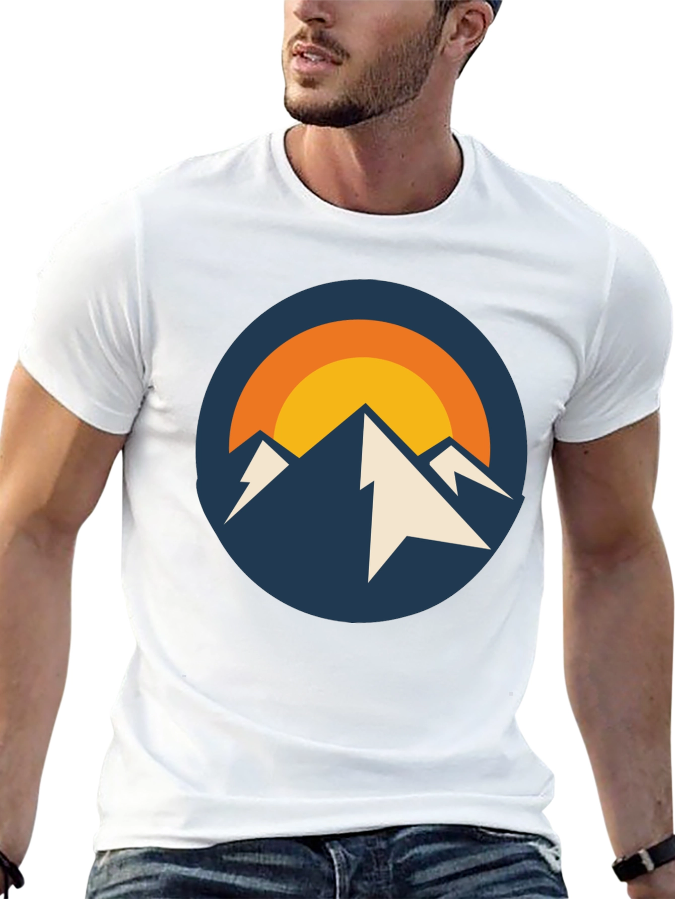 Mountain Peak Graphic Tee - Black